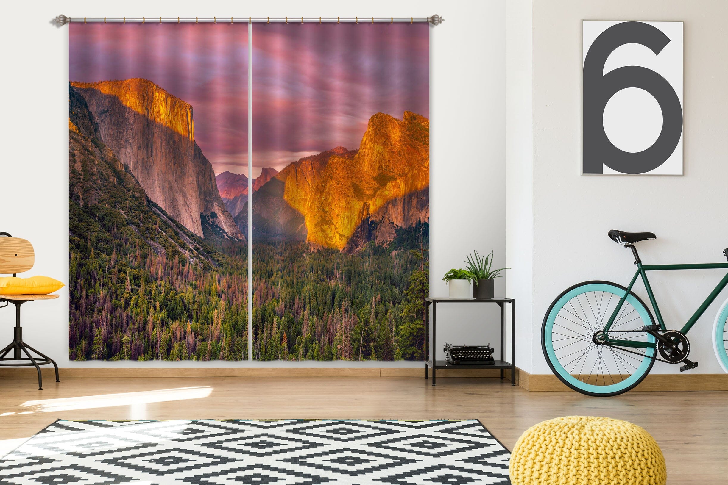 3D Yellow Canyon 187 Marco Carmassi Curtain Curtains Drapes Curtains AJ Creativity Home