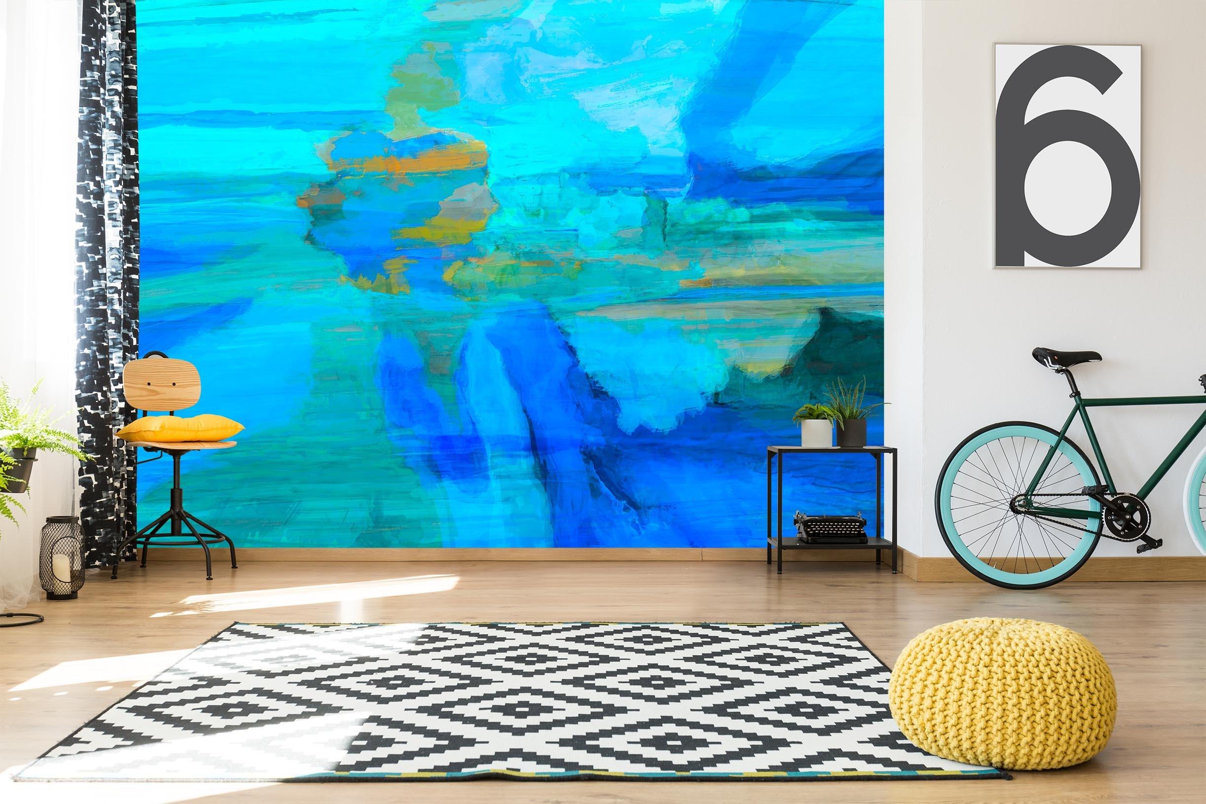 3D Blue Graffiti 1412 Michael Tienhaara Wall Mural Wall Murals Wallpaper AJ Wallpaper 2