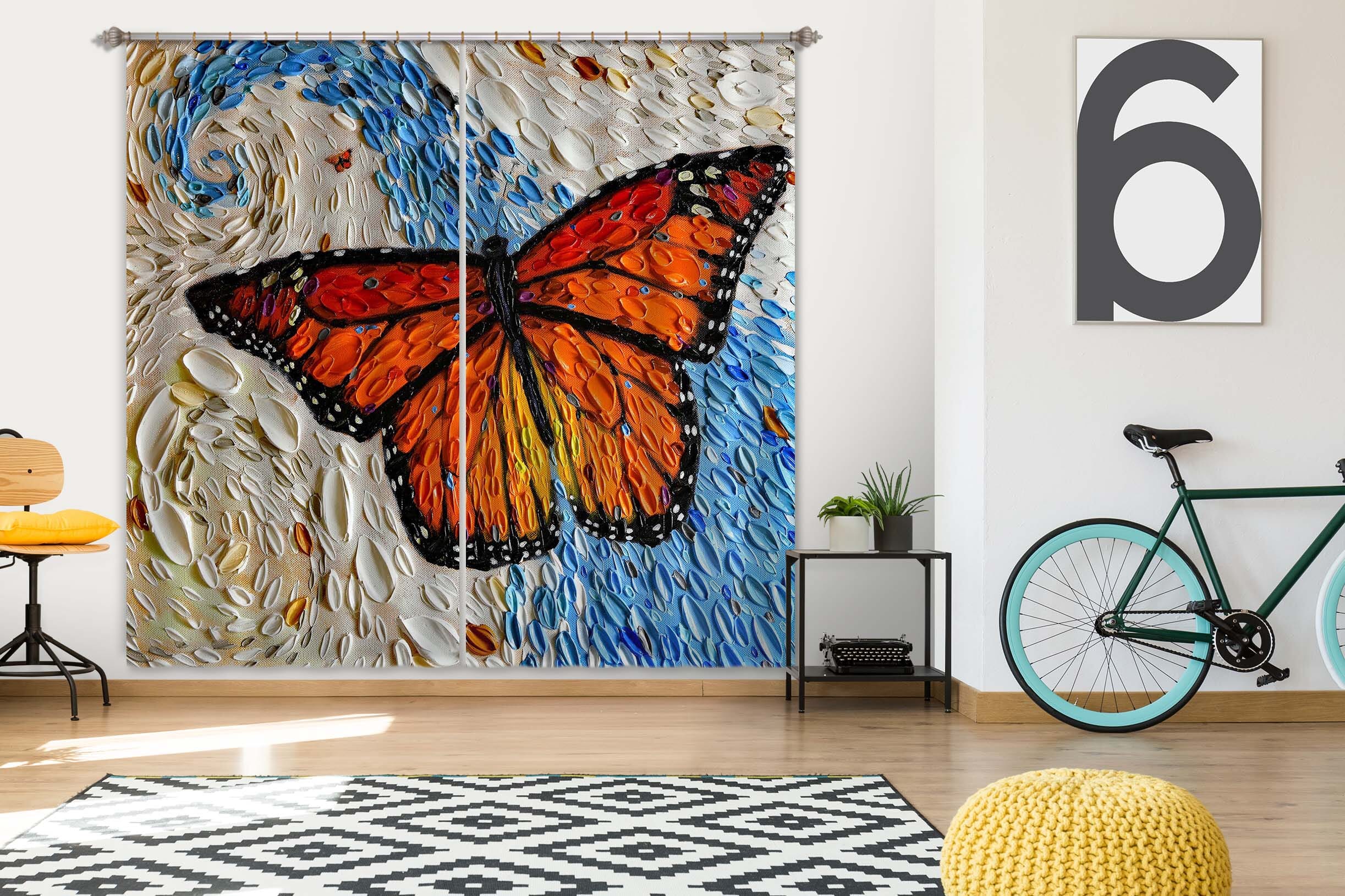 3D Butterfly Specimen 063 Dena Tollefson Curtain Curtains Drapes Curtains AJ Creativity Home