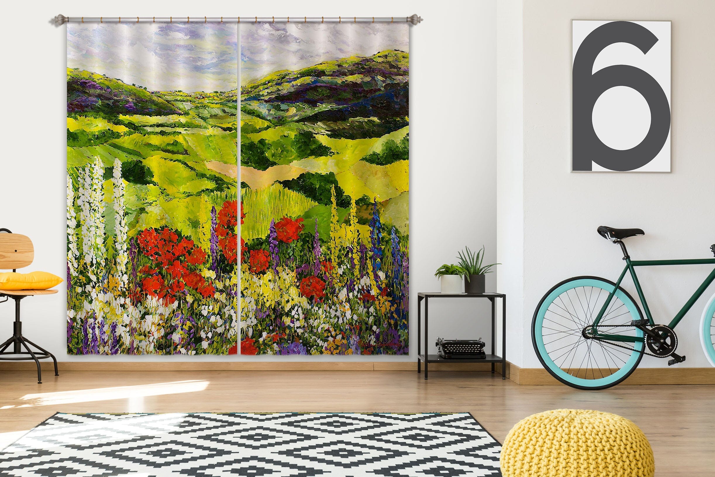 3D Cool Grass 170 Allan P. Friedlander Curtain Curtains Drapes Curtains AJ Creativity Home