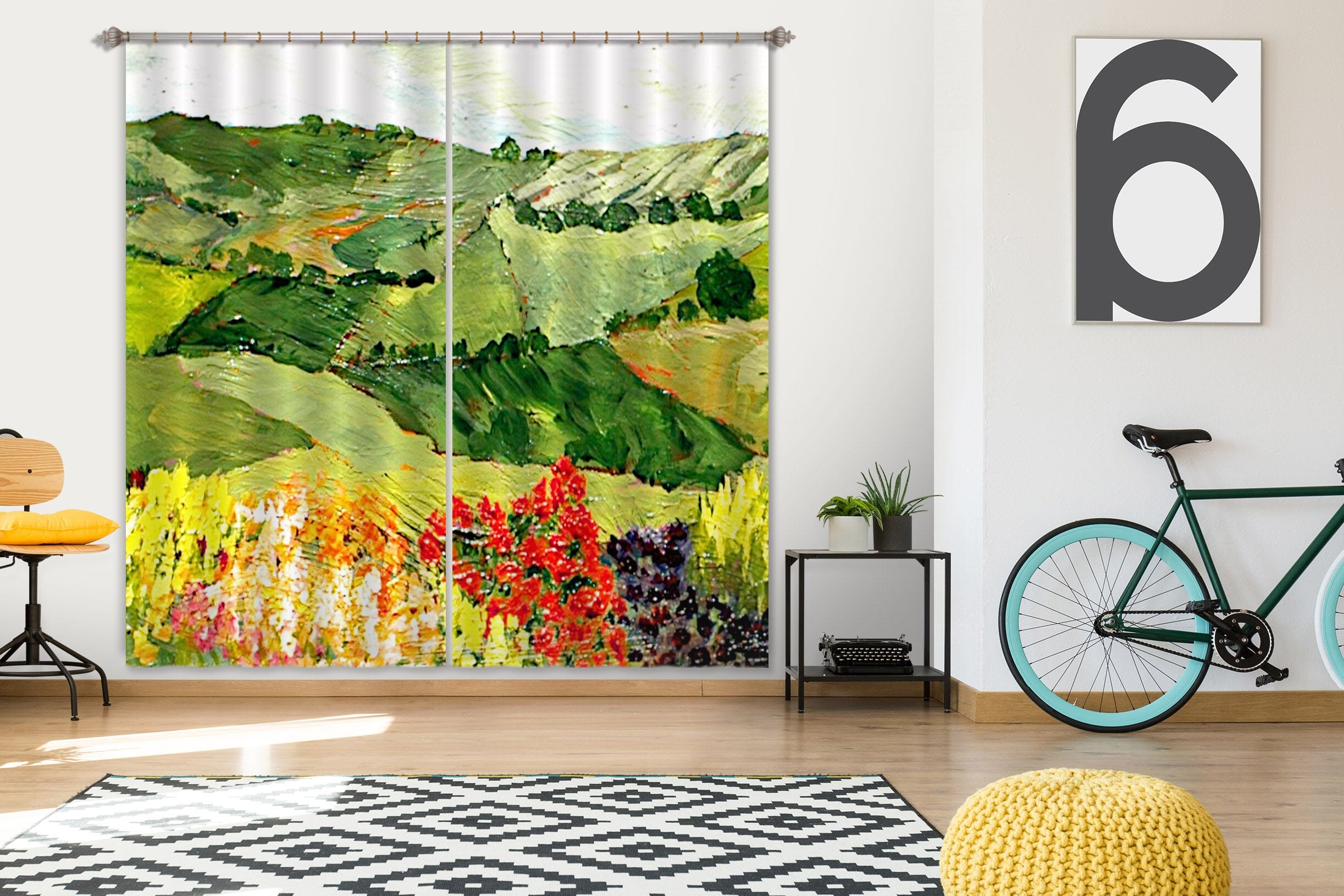 3D Spring Garden 129 Allan P. Friedlander Curtain Curtains Drapes Curtains AJ Creativity Home