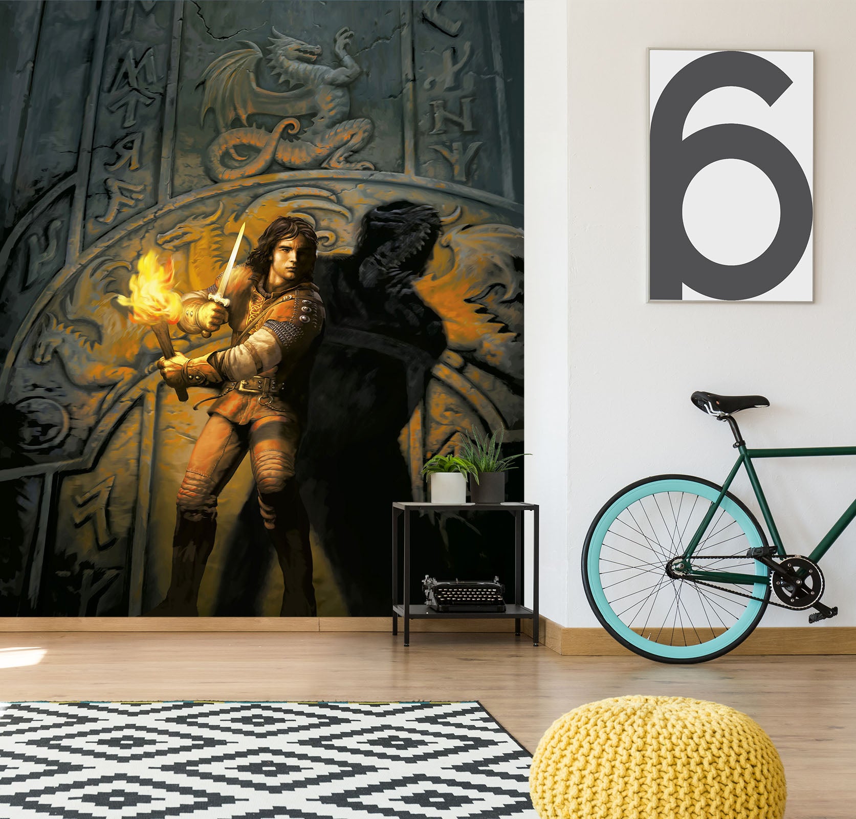 3D Torch Soldier 7119 Ciruelo Wall Mural Wall Murals