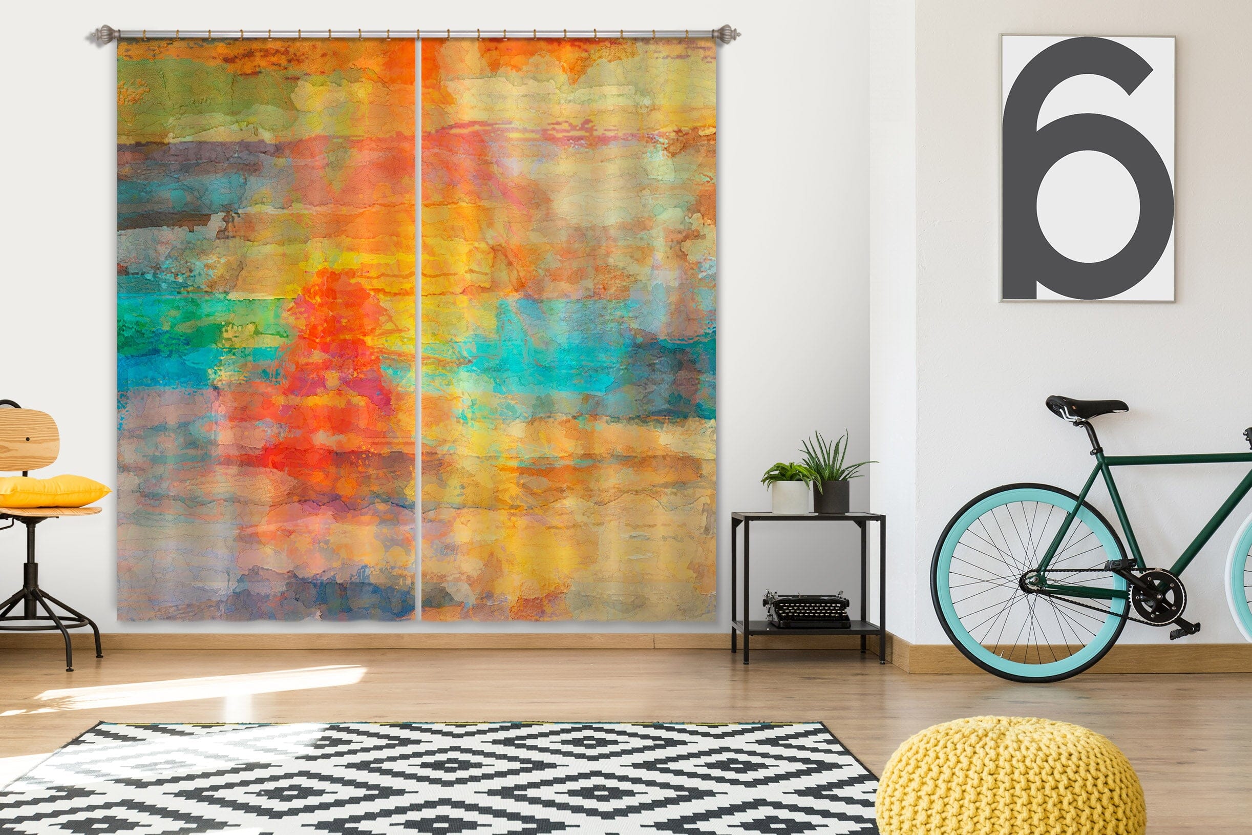 3D Beautiful Sunset 228 Michael Tienhaara Curtain Curtains Drapes Curtains AJ Creativity Home