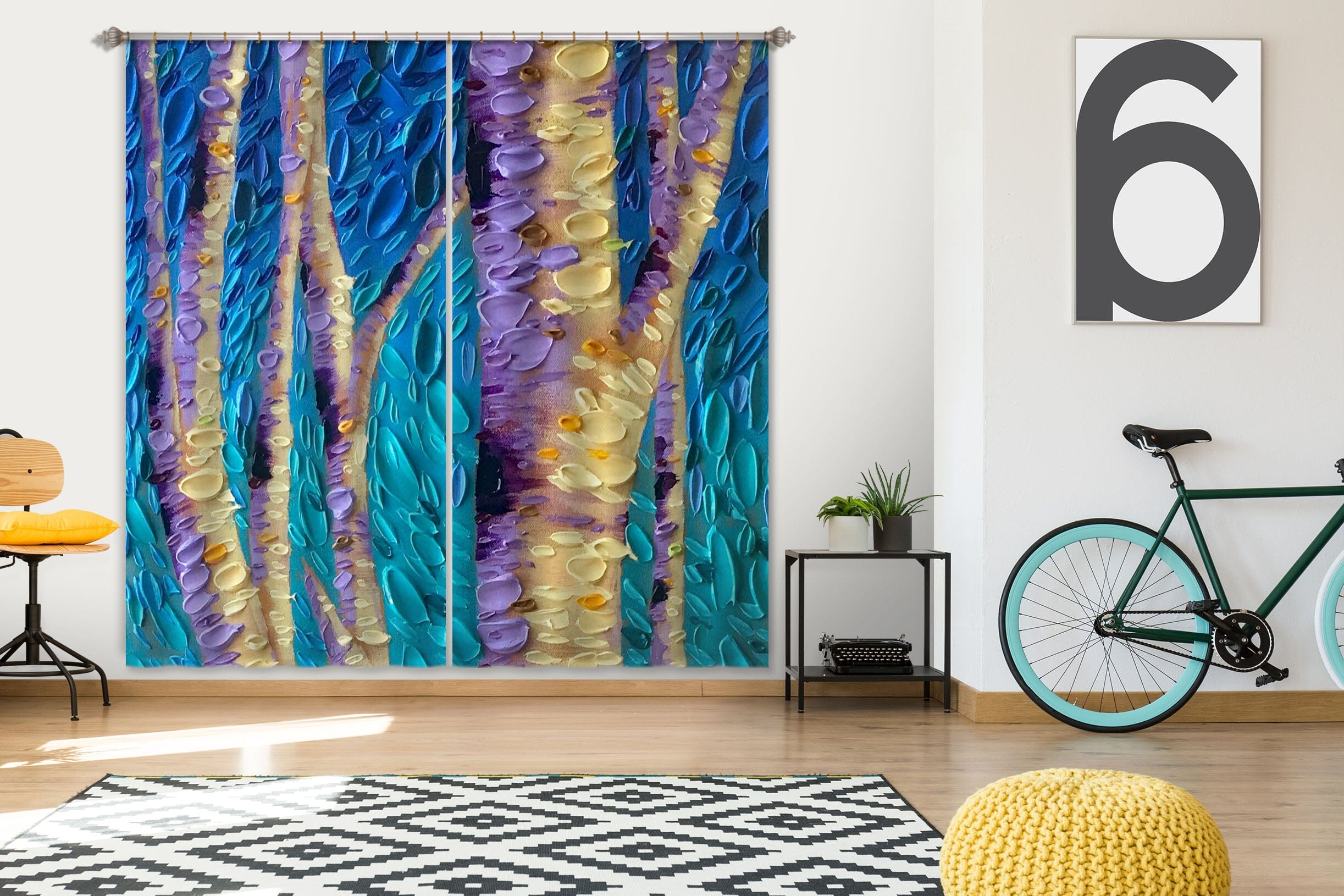 3D Garden Mystery Panel 043 Dena Tollefson Curtain Curtains Drapes Curtains AJ Creativity Home