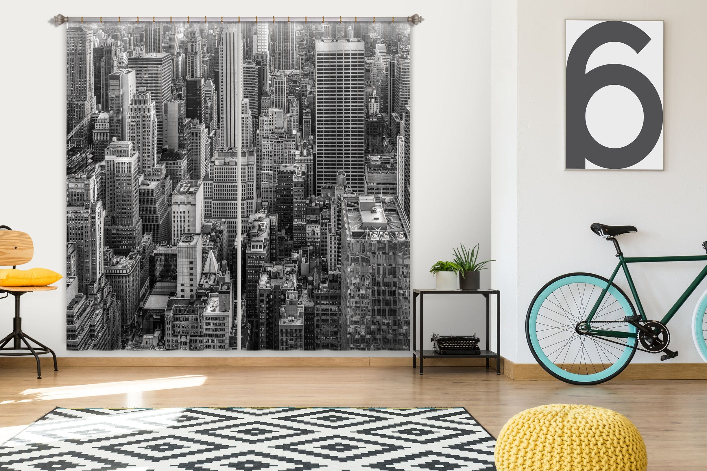 3D Grey Building 142 Marco Carmassi Curtain Curtains Drapes Curtains AJ Creativity Home