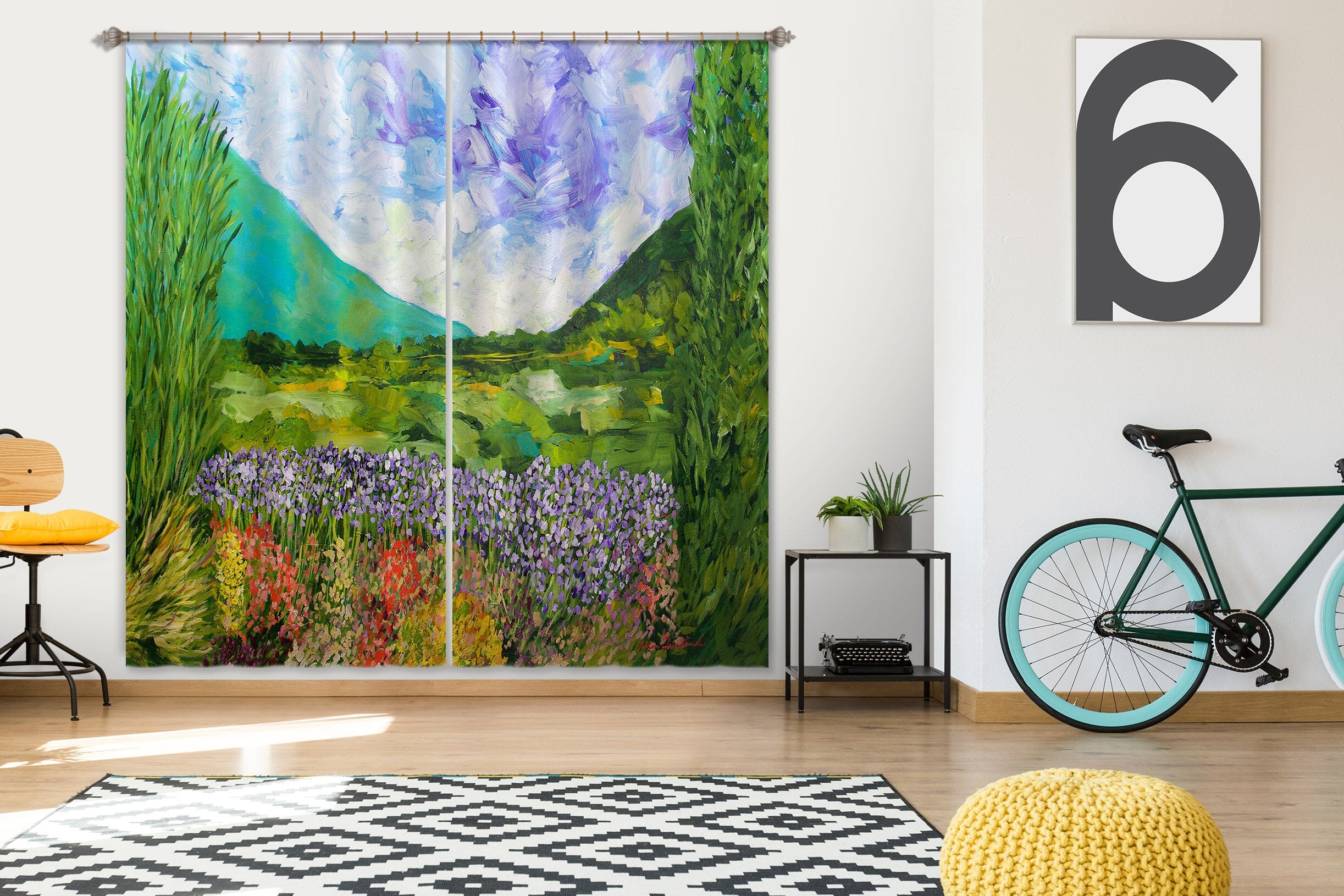 3D Forest Floral 262 Allan P. Friedlander Curtain Curtains Drapes Curtains AJ Creativity Home