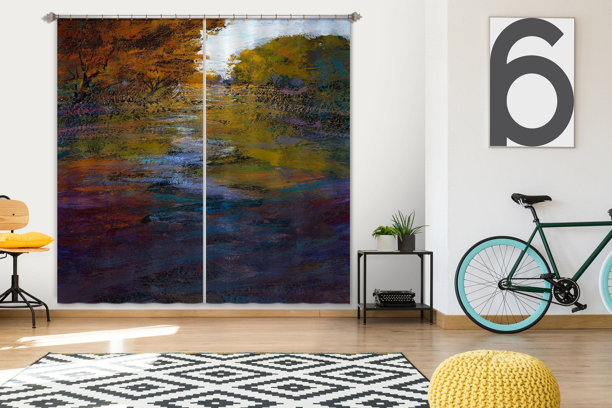 3D Clear River 243 Michael Tienhaara Curtain Curtains Drapes Curtains AJ Creativity Home