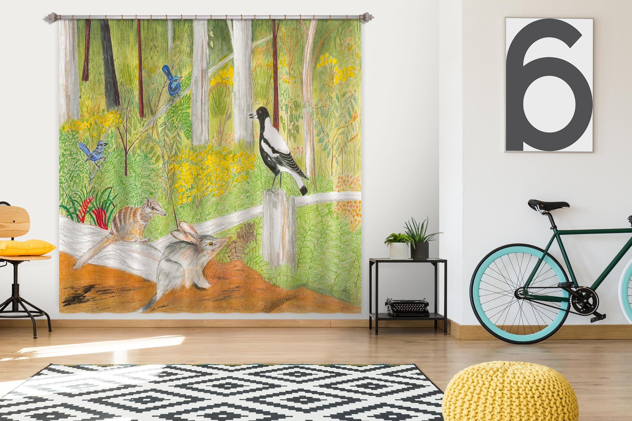 3D Forest Pigeon 049 Michael Sewell Curtain Curtains Drapes Curtains AJ Creativity Home