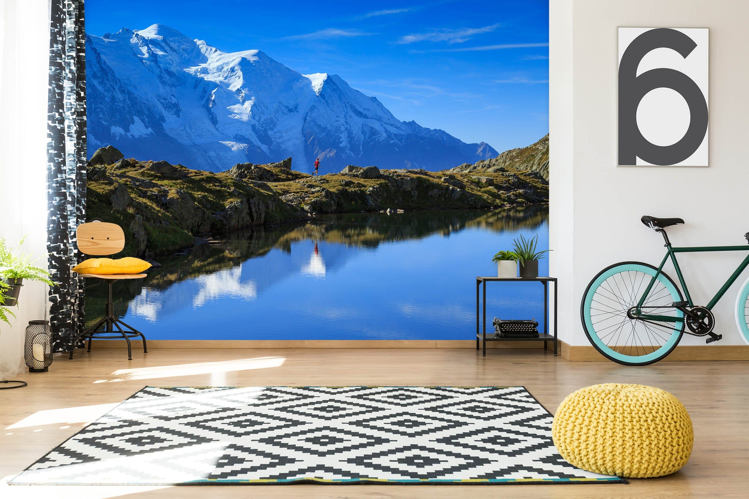3D Snow Mountain Lake 1125 Wall Murals Wallpaper AJ Wallpaper 2
