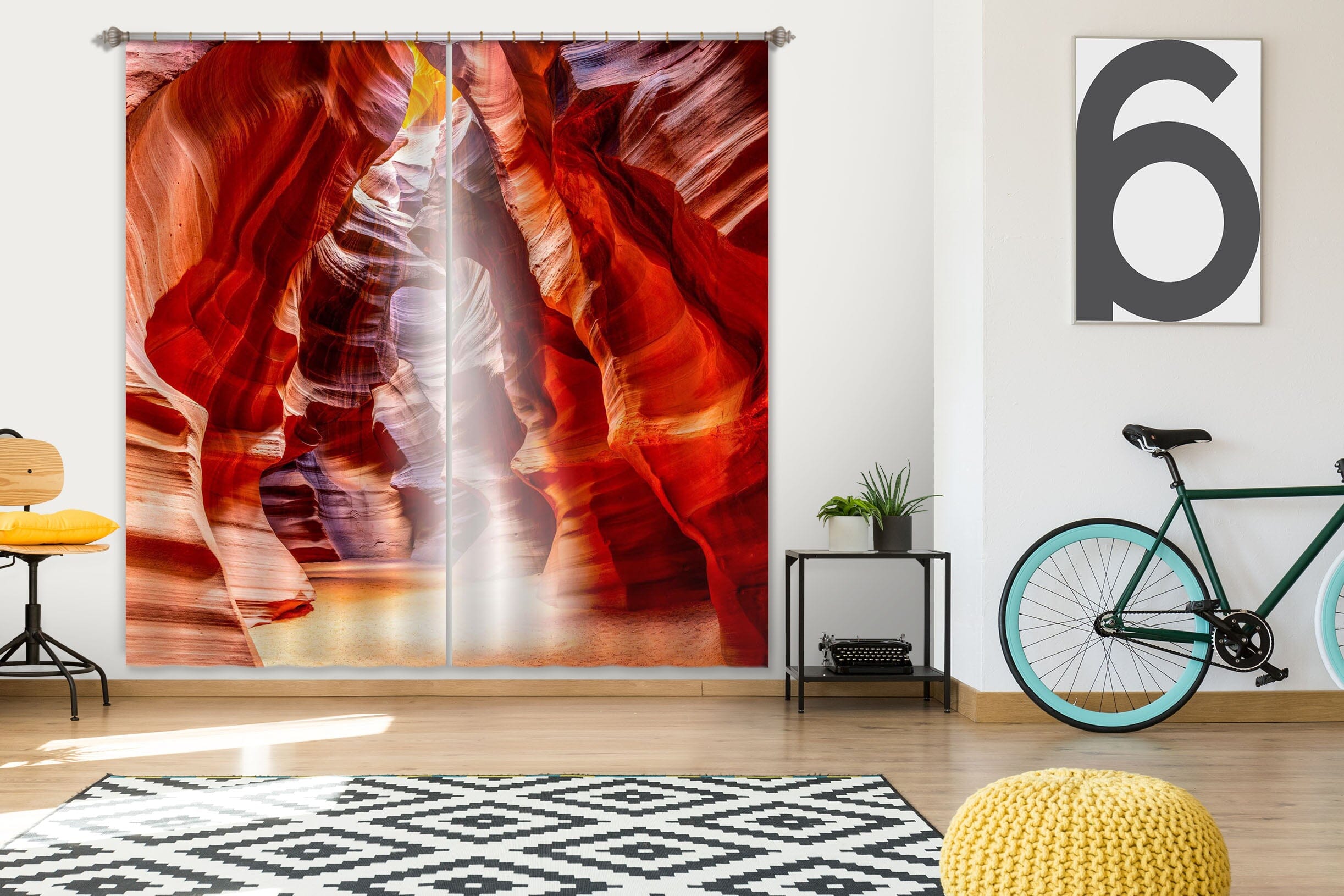 3D Red Canyon 173 Marco Carmassi Curtain Curtains Drapes Curtains AJ Creativity Home