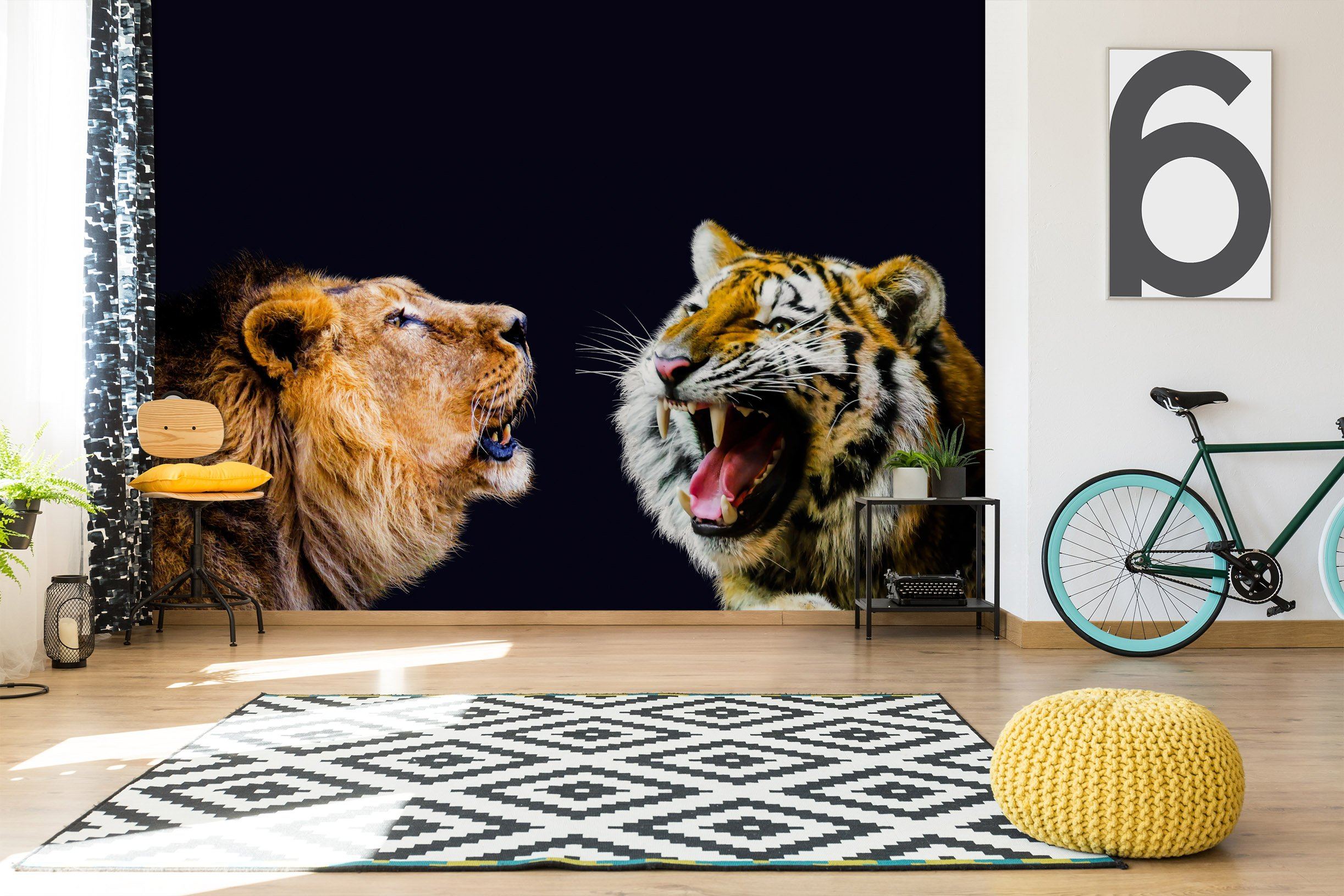 3D Lion Tiger 583 Wallpaper AJ Wallpaper