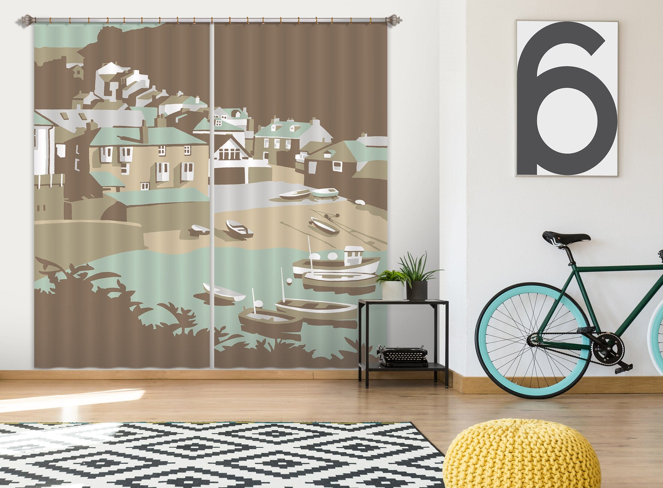3D Port Isaac 135 Steve Read Curtain Curtains Drapes Curtains AJ Creativity Home