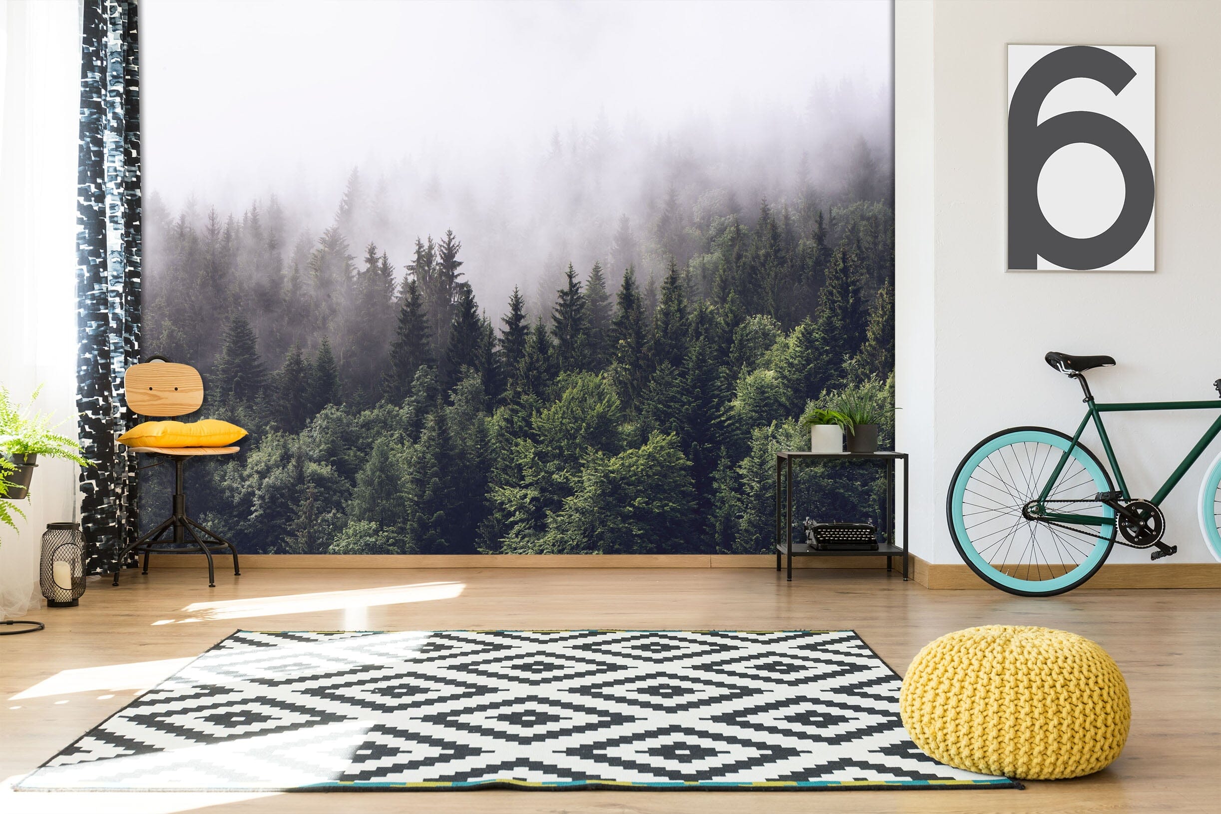 3D Forest Fog 120 Wall Murals Wallpaper AJ Wallpaper 2