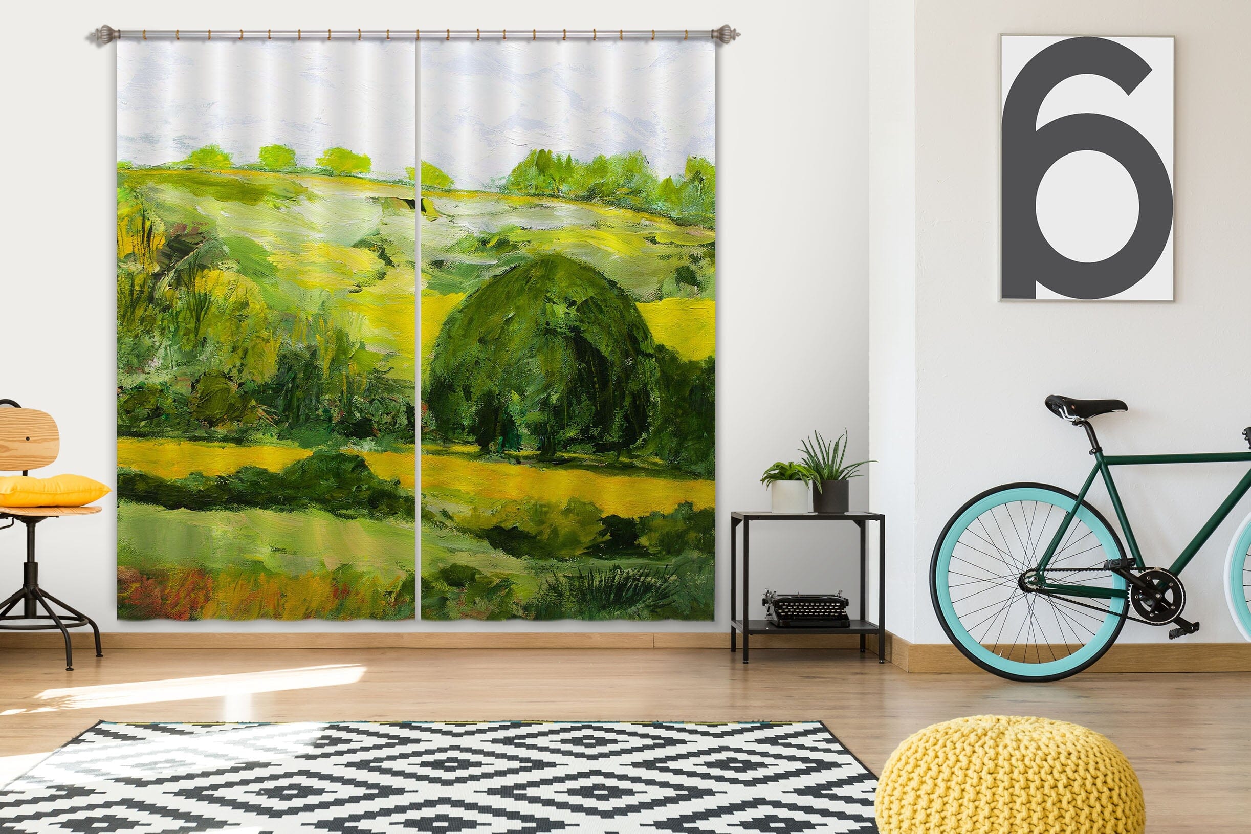 3D Ginger Green 219 Allan P. Friedlander Curtain Curtains Drapes Curtains AJ Creativity Home