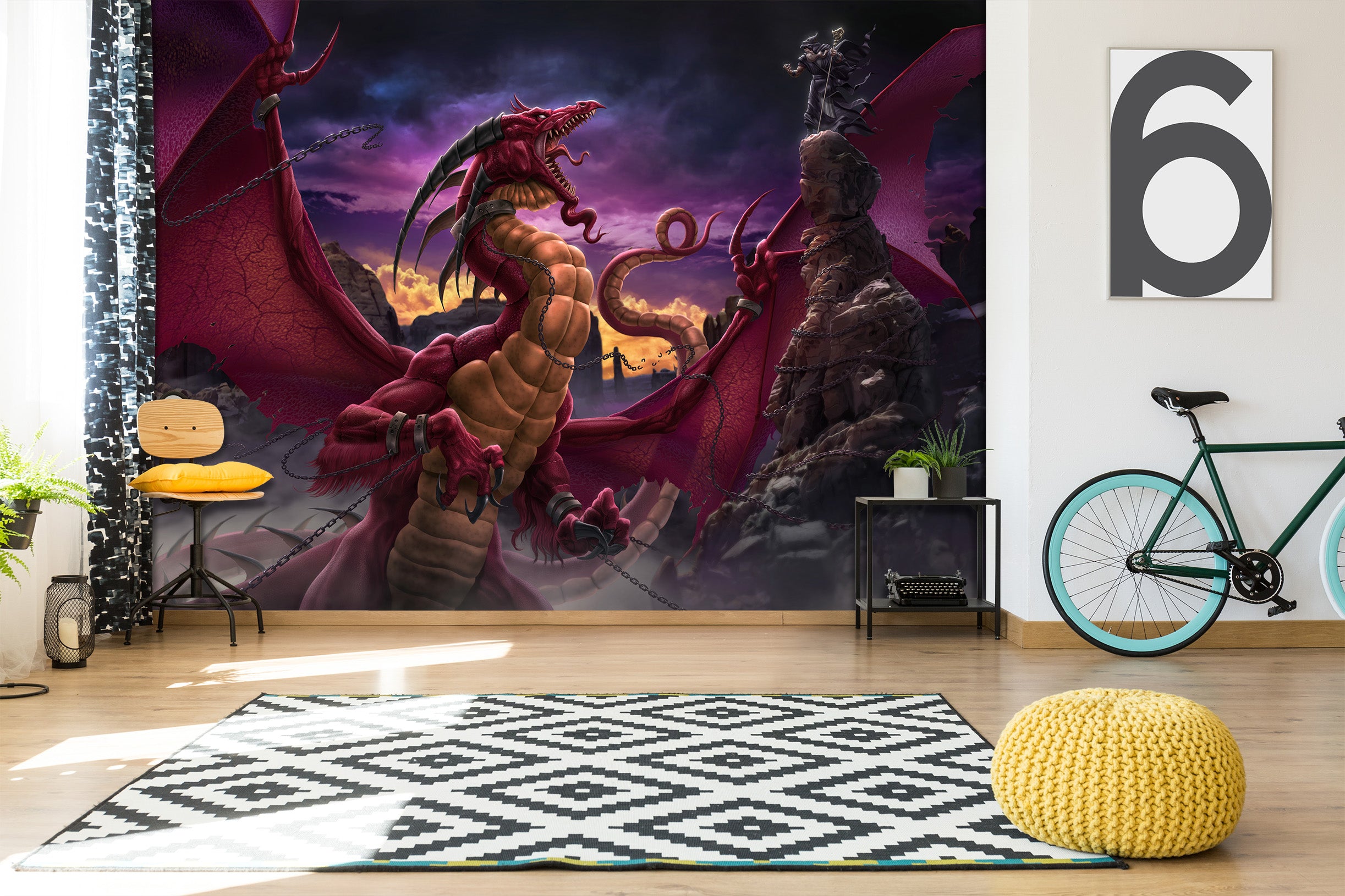 3D Dragon 4199 Tom Wood Wall Mural Wall Murals