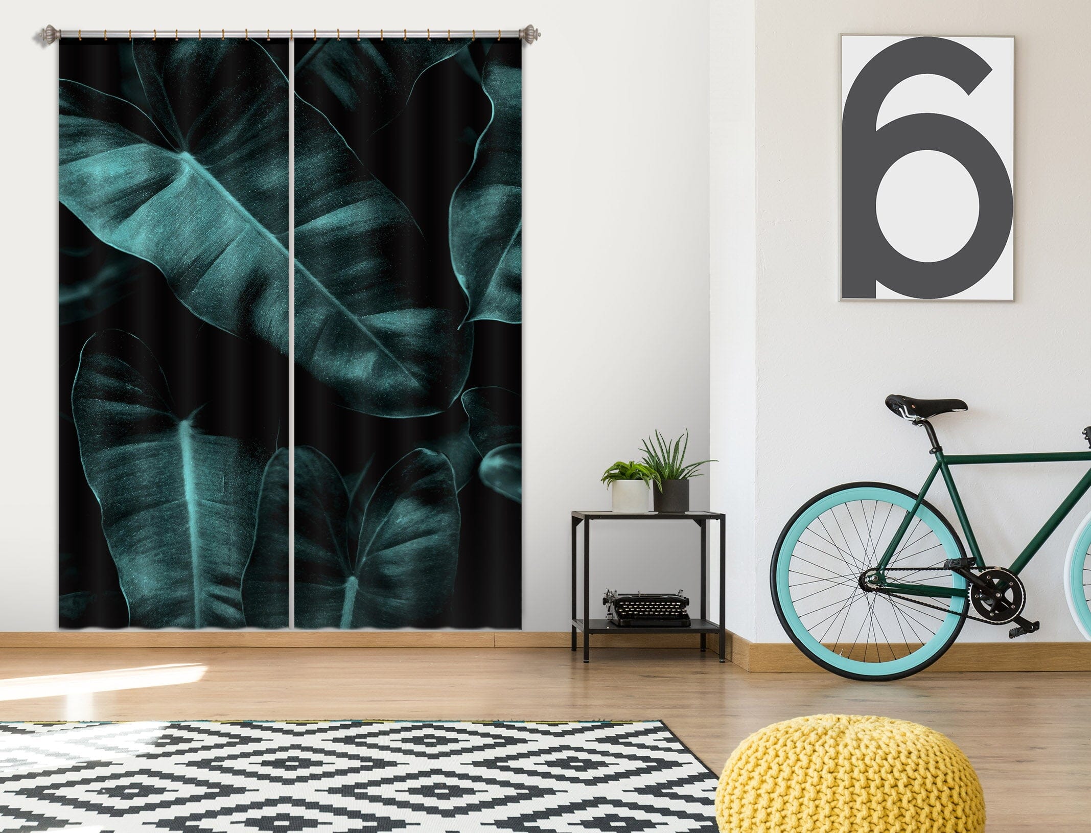 3D Banana Leaf 1119 Boris Draschoff Curtain Curtains Drapes Curtains AJ Creativity Home