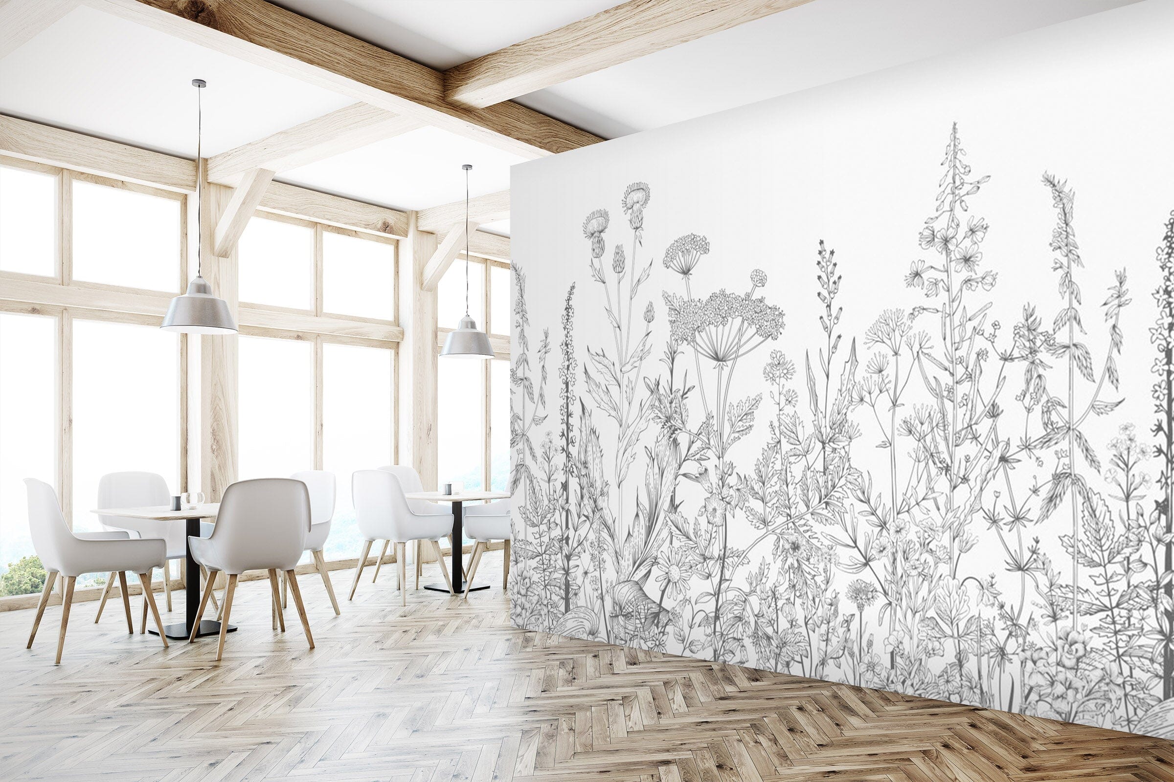 3D Sketch Flower 1558 Wall Murals Wallpaper AJ Wallpaper 2