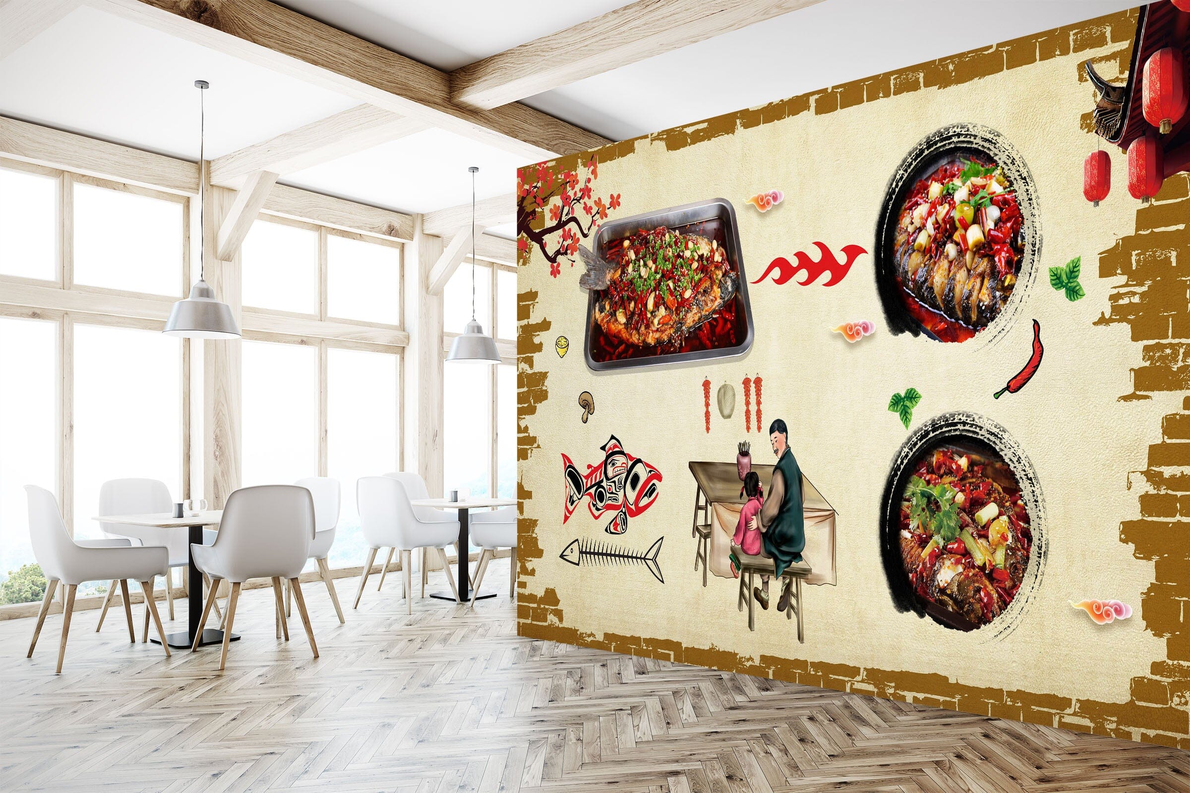3D Grilled Fish 3026 Wall Murals Wallpaper AJ Wallpaper 2