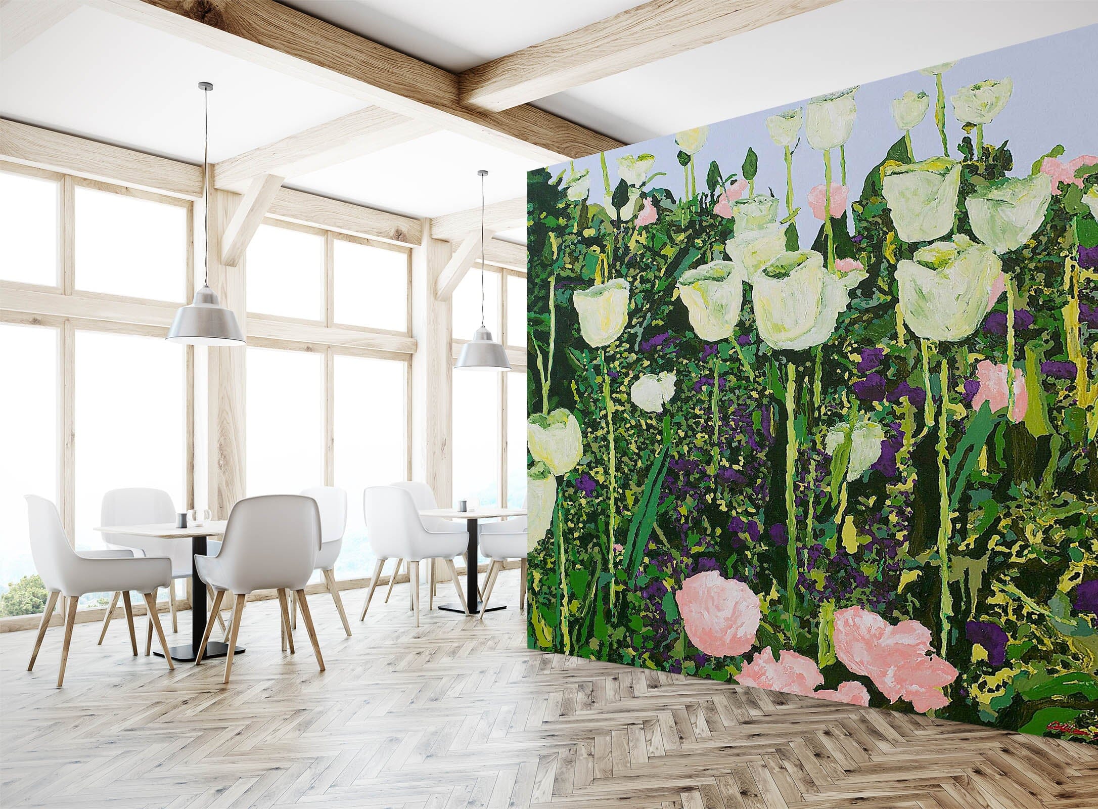 3D Painted Flowers 165 Allan P. Friedlander Wall Mural Wall Murals Wallpaper AJ Wallpaper 2