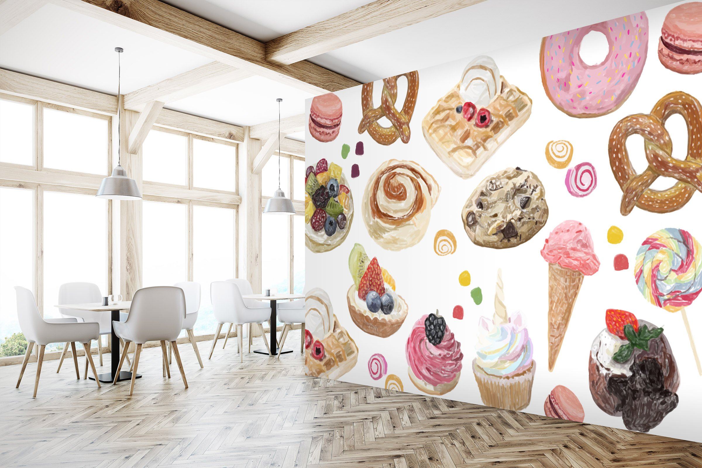 3D Macaron Fruit Ice Cream 2264 Wallpaper AJ Wallpaper 2