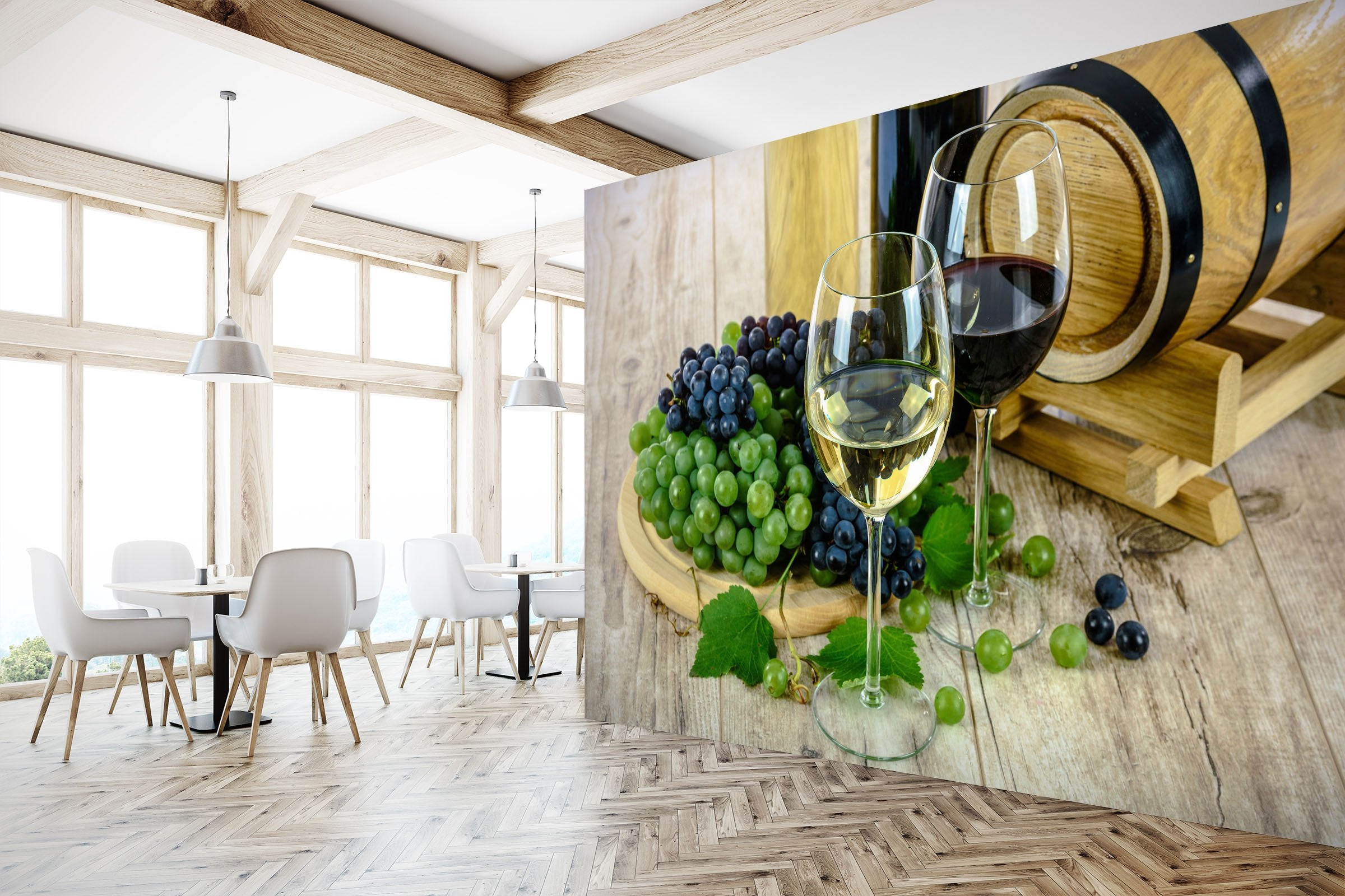 3D Wooden Dishes Fruit 28 Wall Murals Wallpaper AJ Wallpaper 2