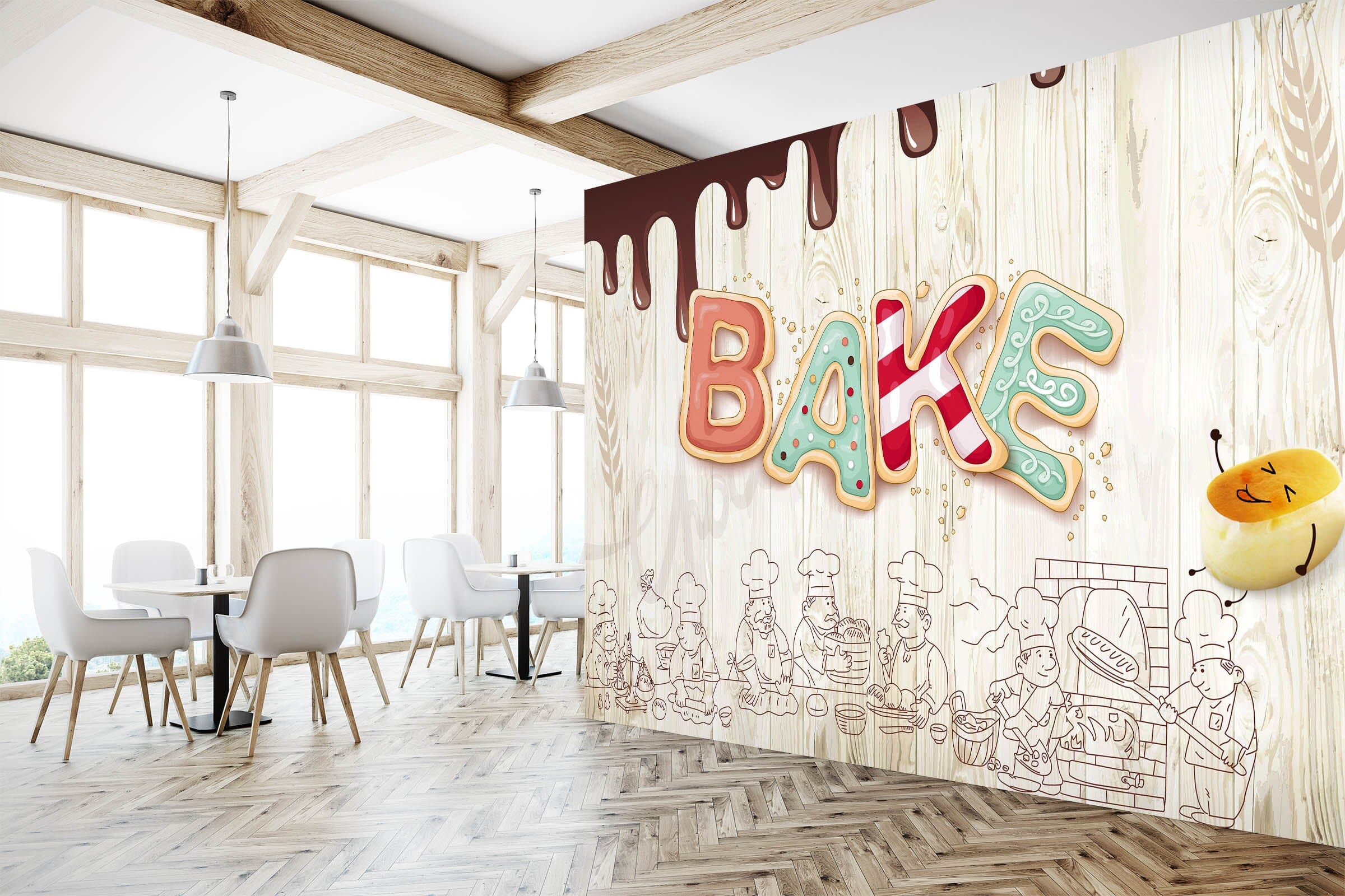 3D Colored Letters 3021 Wall Murals Wallpaper AJ Wallpaper 2