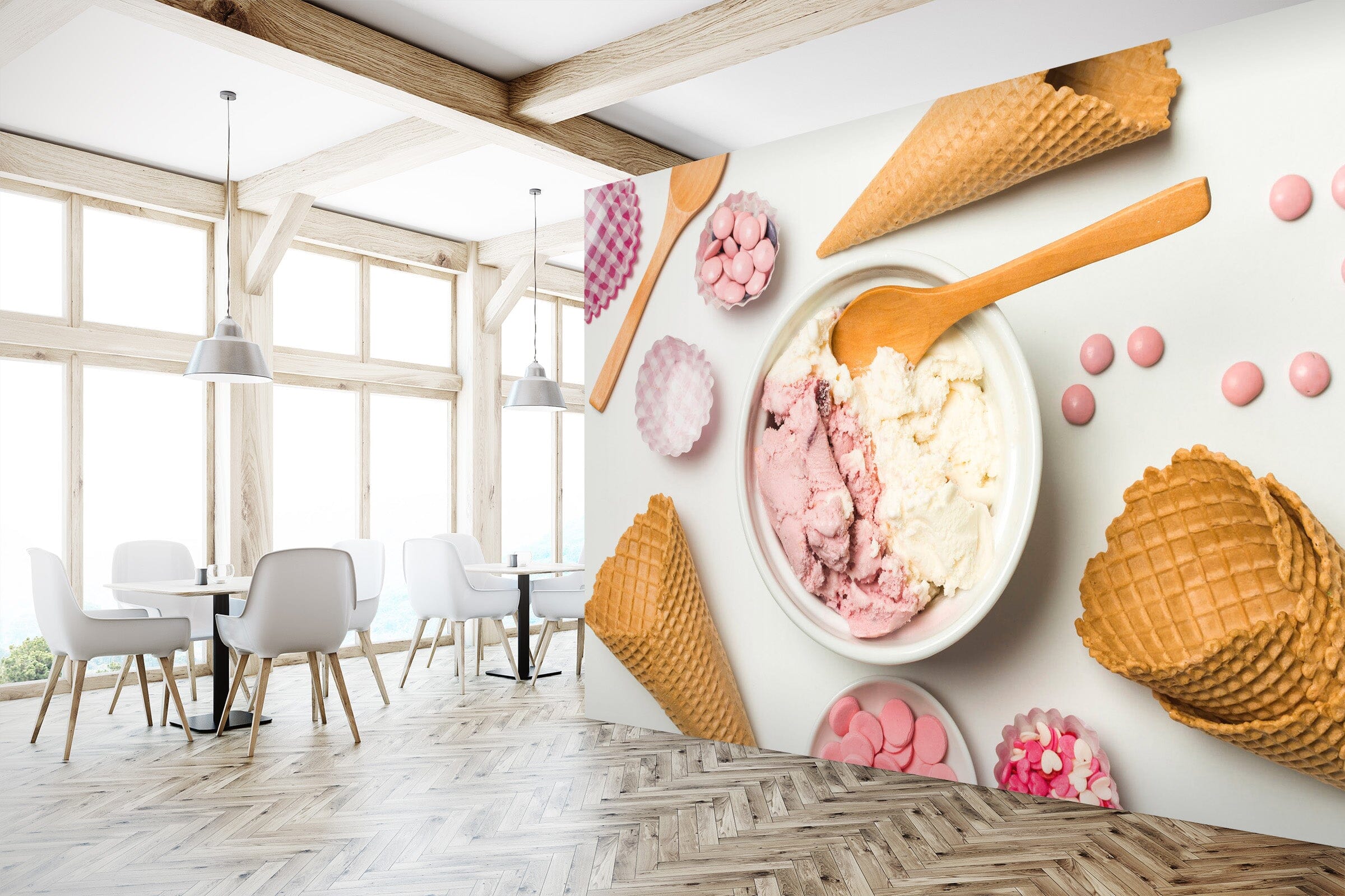 3D Ice Cream 1410 Wall Murals Wallpaper AJ Wallpaper 2