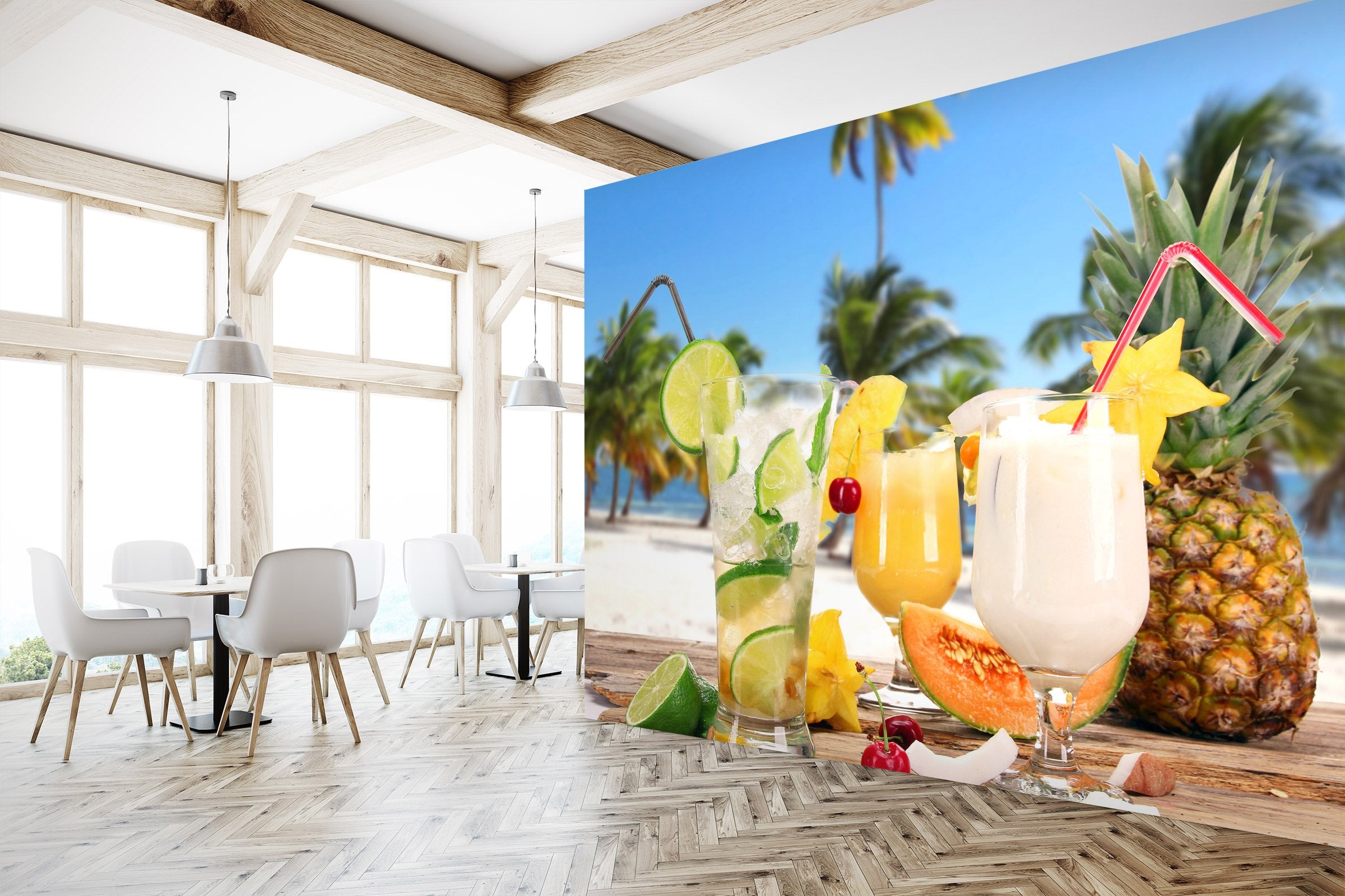 3D Summer Holiday Juice 32 Wall Murals Wallpaper AJ Wallpaper 2