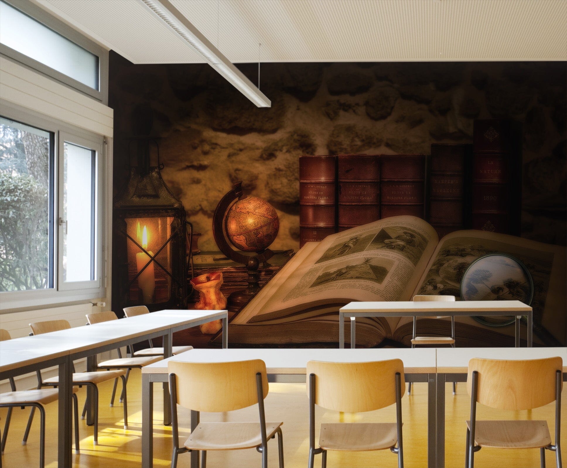 3D Globe Magnifier 167 Wall Murals Wallpaper AJ Wallpaper 2