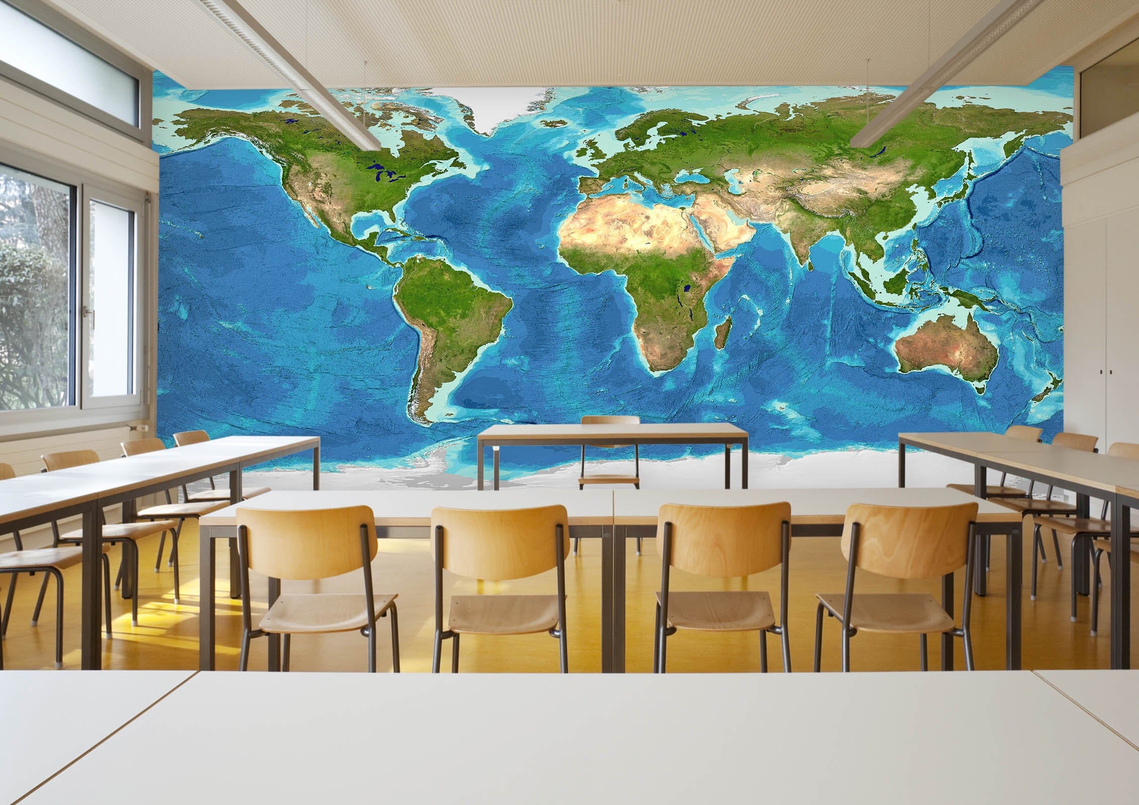 3D Sea Island 2147 World Map Wall Murals Wallpaper AJ Wallpaper 2