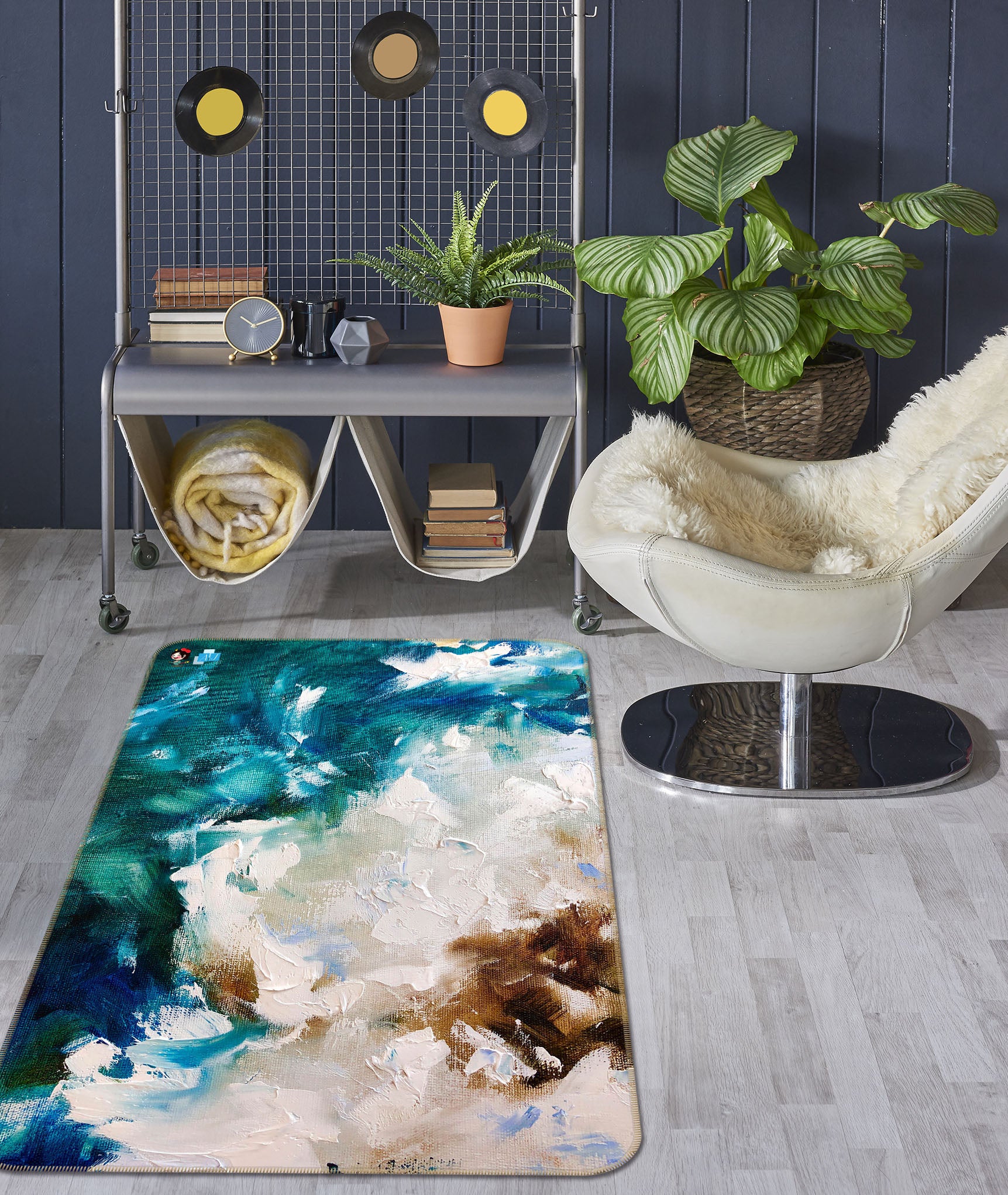 3D Painted Pigments 1304 Skromova Marina Rug Non Slip Rug Mat