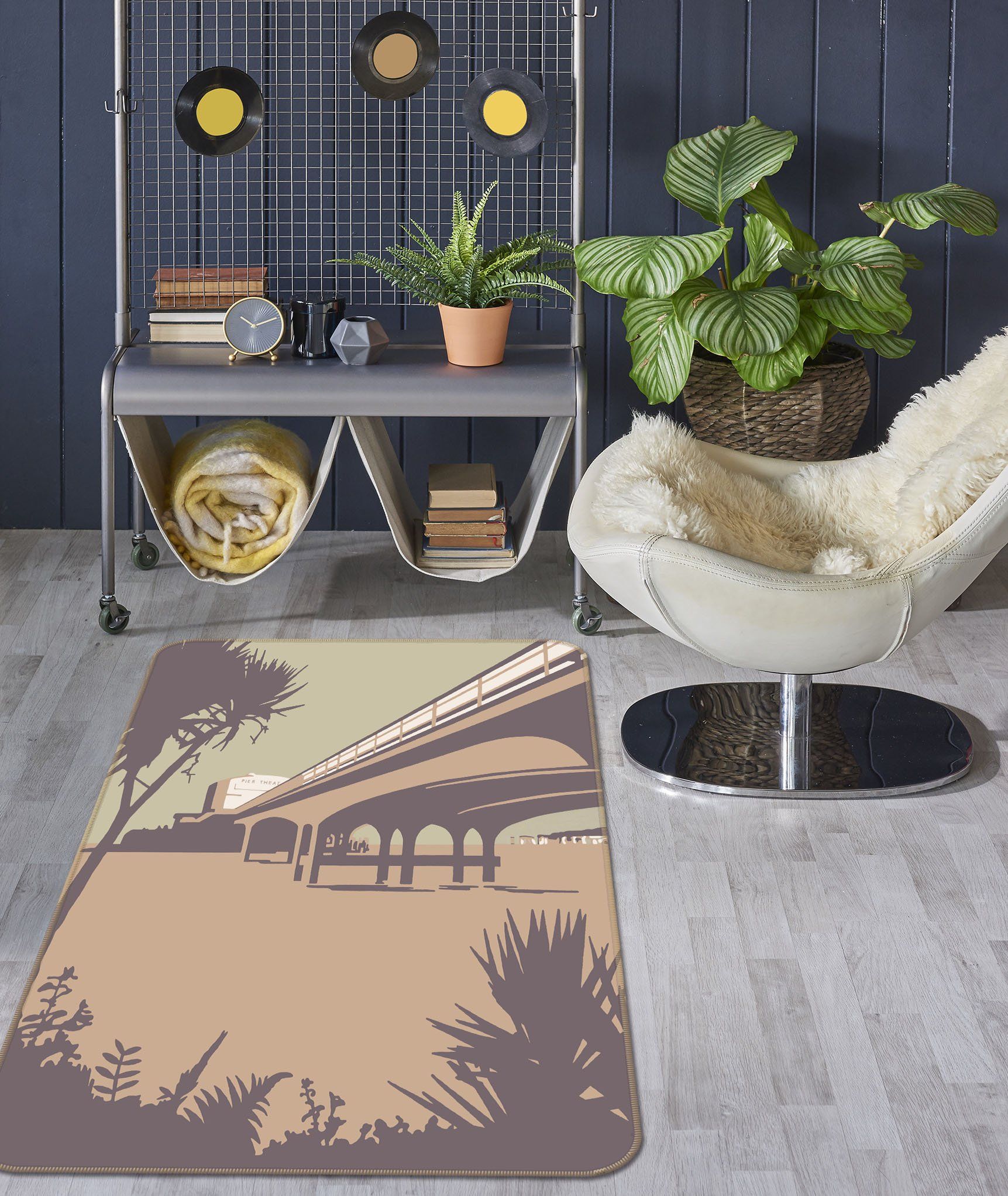 3D Bournemouth Pier Beaches 1105 Steve Read Rug Non Slip Rug Mat Mat AJ Creativity Home