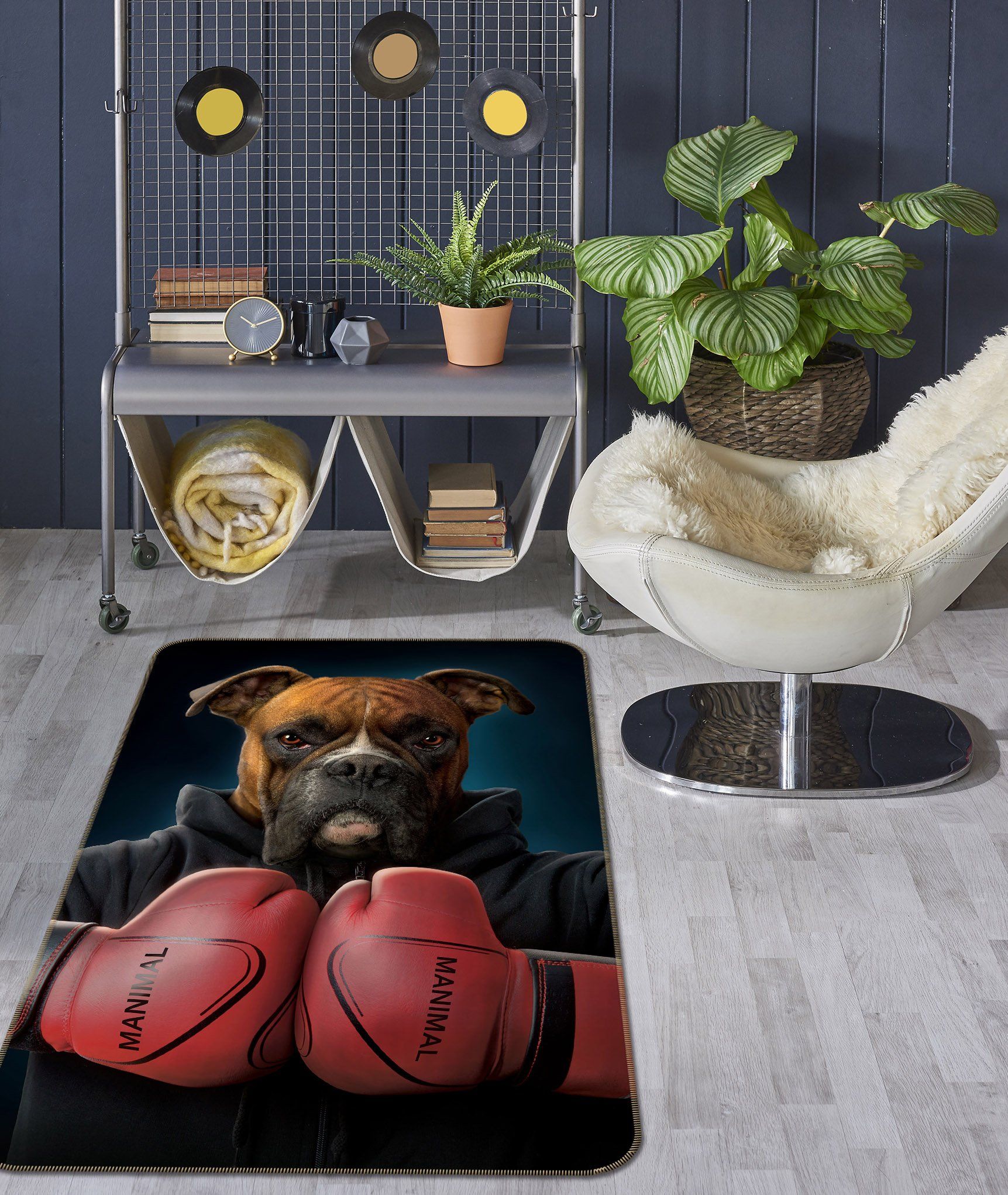 3D Boxer 1014 Vincent Hie Rug Non Slip Rug Mat Mat AJ Creativity Home
