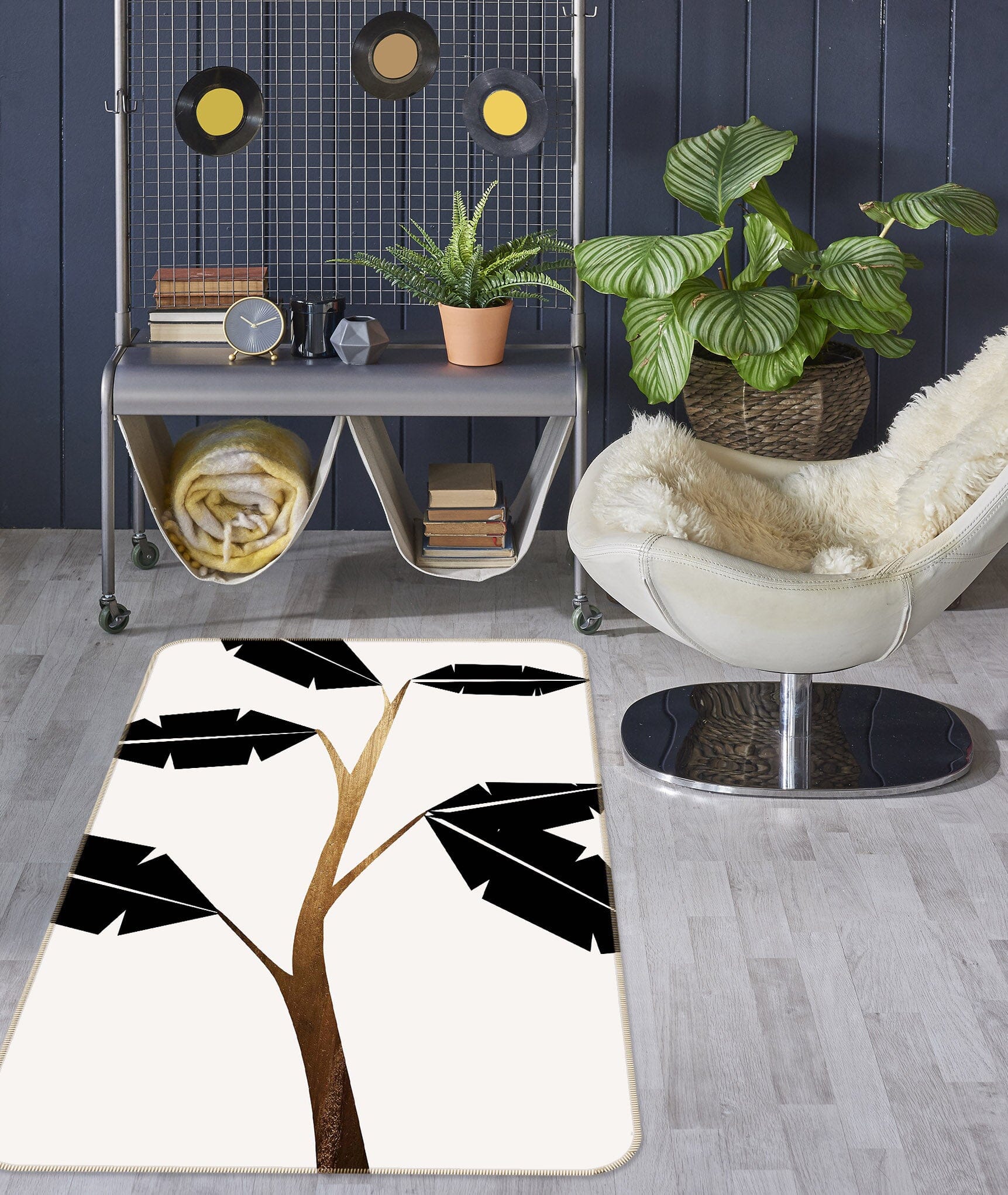3D Leaf Shape 1011 Boris Draschoff Rug Non Slip Rug Mat Mat AJ Creativity Home