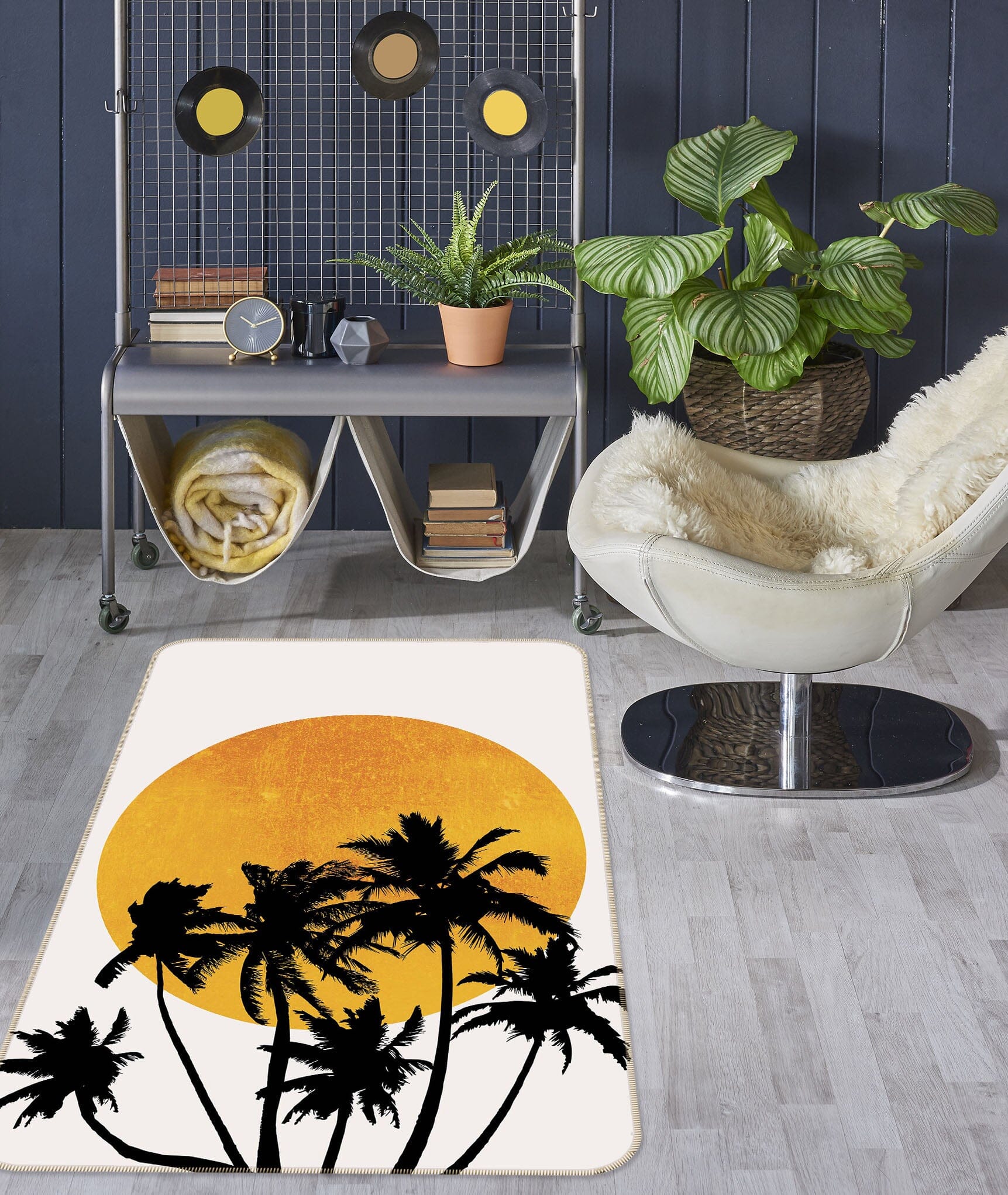 3D Miami Beach Sunset 1083 Boris Draschoff Rug Non Slip Rug Mat Mat AJ Creativity Home