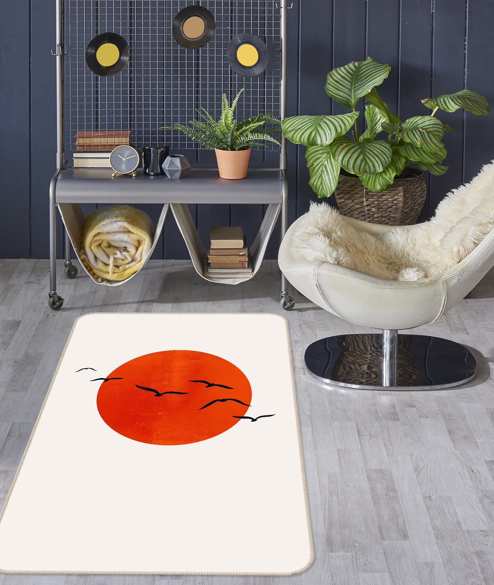 3D Red Sun Goose 1001 Boris Draschoff Rug Non Slip Rug Mat Mat AJ Creativity Home