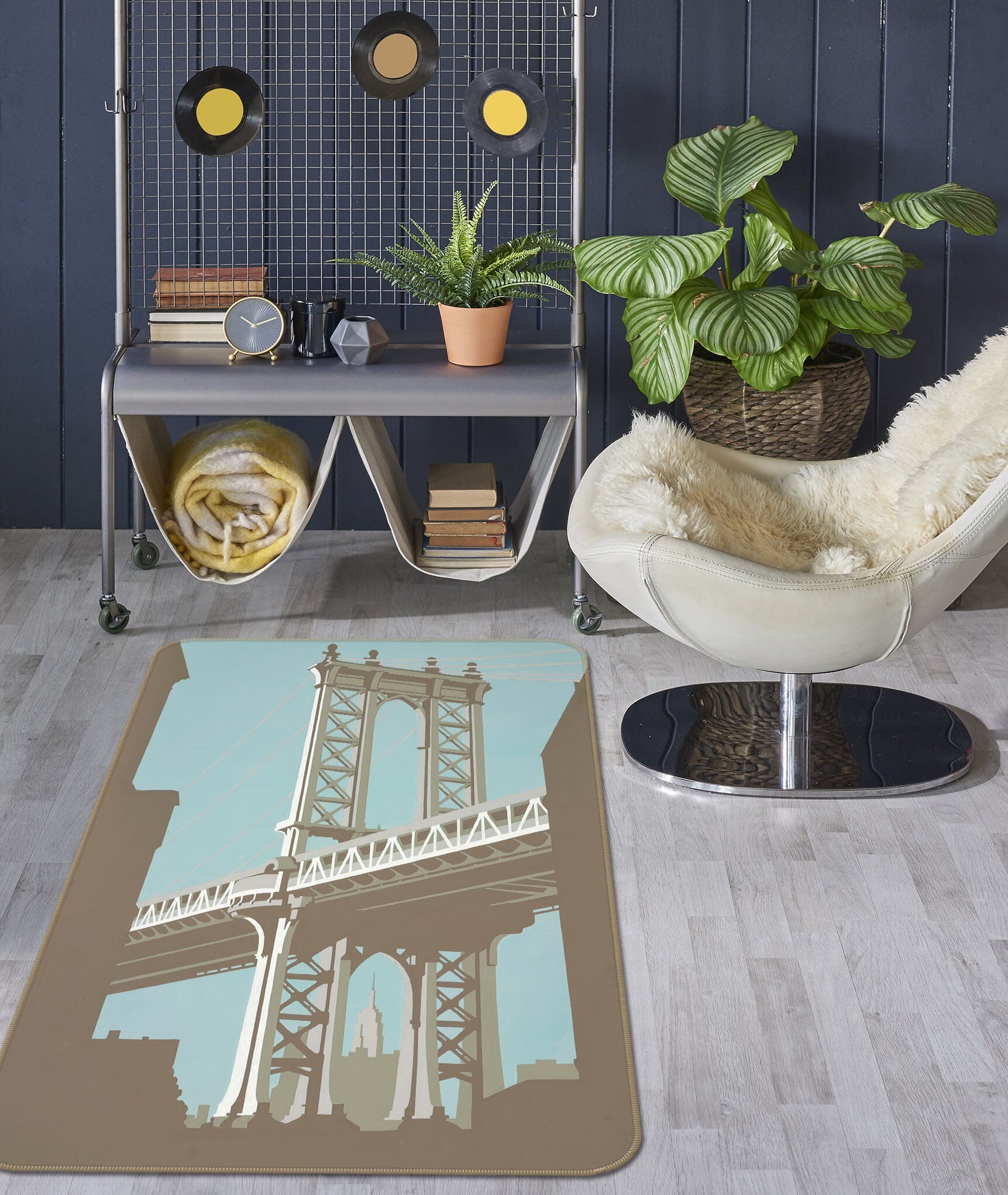 3D New York 1125 Steve Read Rug Non Slip Rug Mat Mat AJ Creativity Home