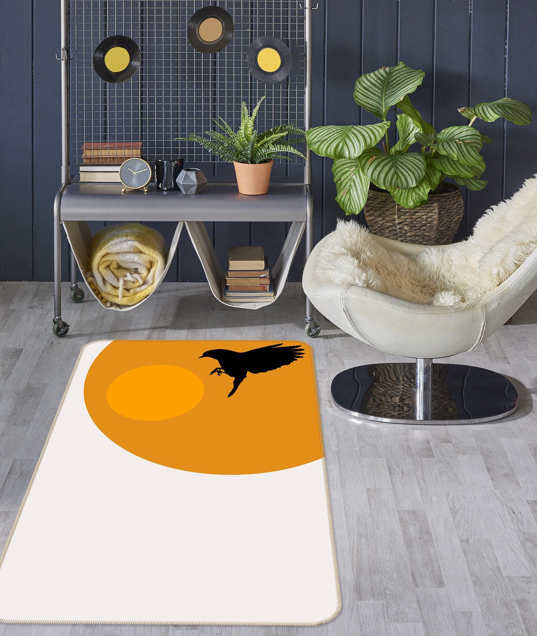 3D Moon Bird Wings 1118 Boris Draschoff Rug Non Slip Rug Mat Mat AJ Creativity Home