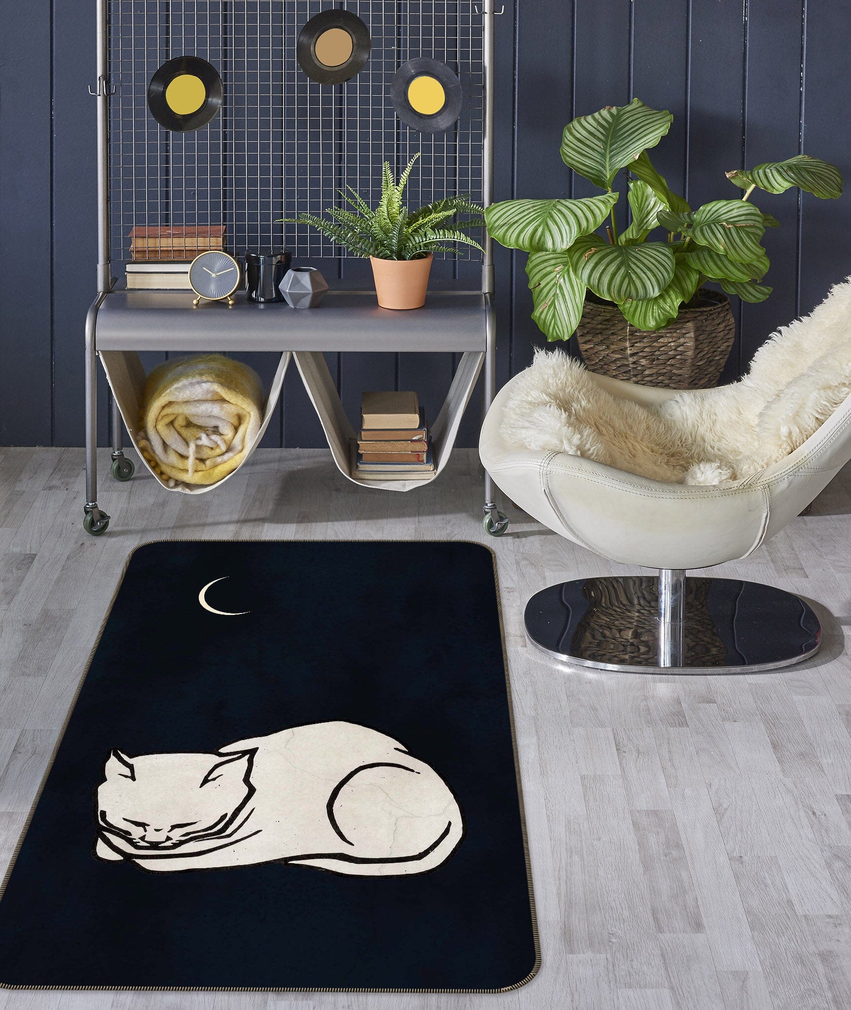 3D Moon Kitten 1029 Boris Draschoff Rug Non Slip Rug Mat Mat AJ Creativity Home