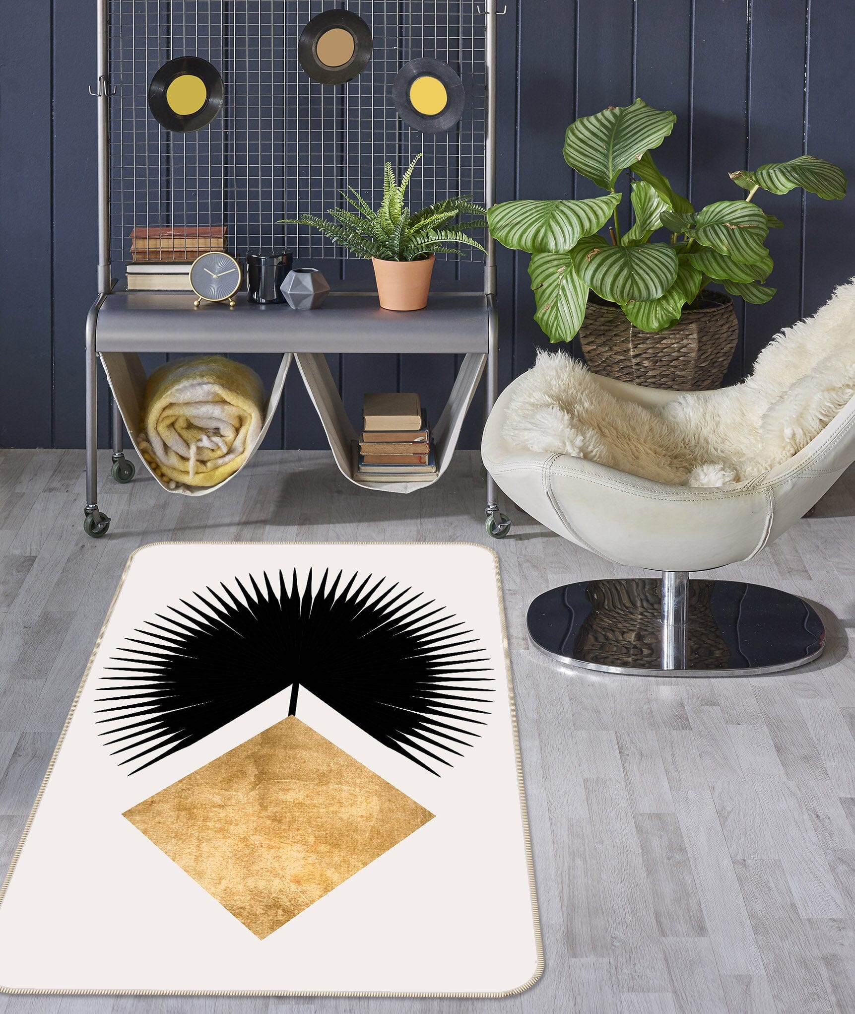 3D Golden Diamond 1111 Boris Draschoff Rug Non Slip Rug Mat Mat AJ Creativity Home