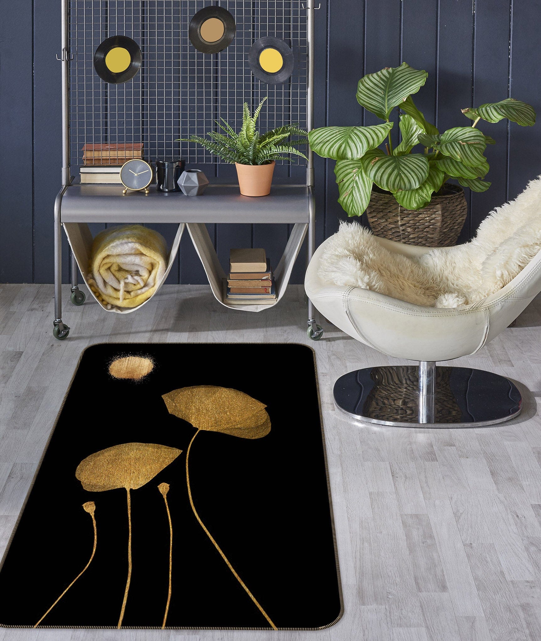 3D Golden Lotus Leaf 1085 Boris Draschoff Rug Non Slip Rug Mat Mat AJ Creativity Home