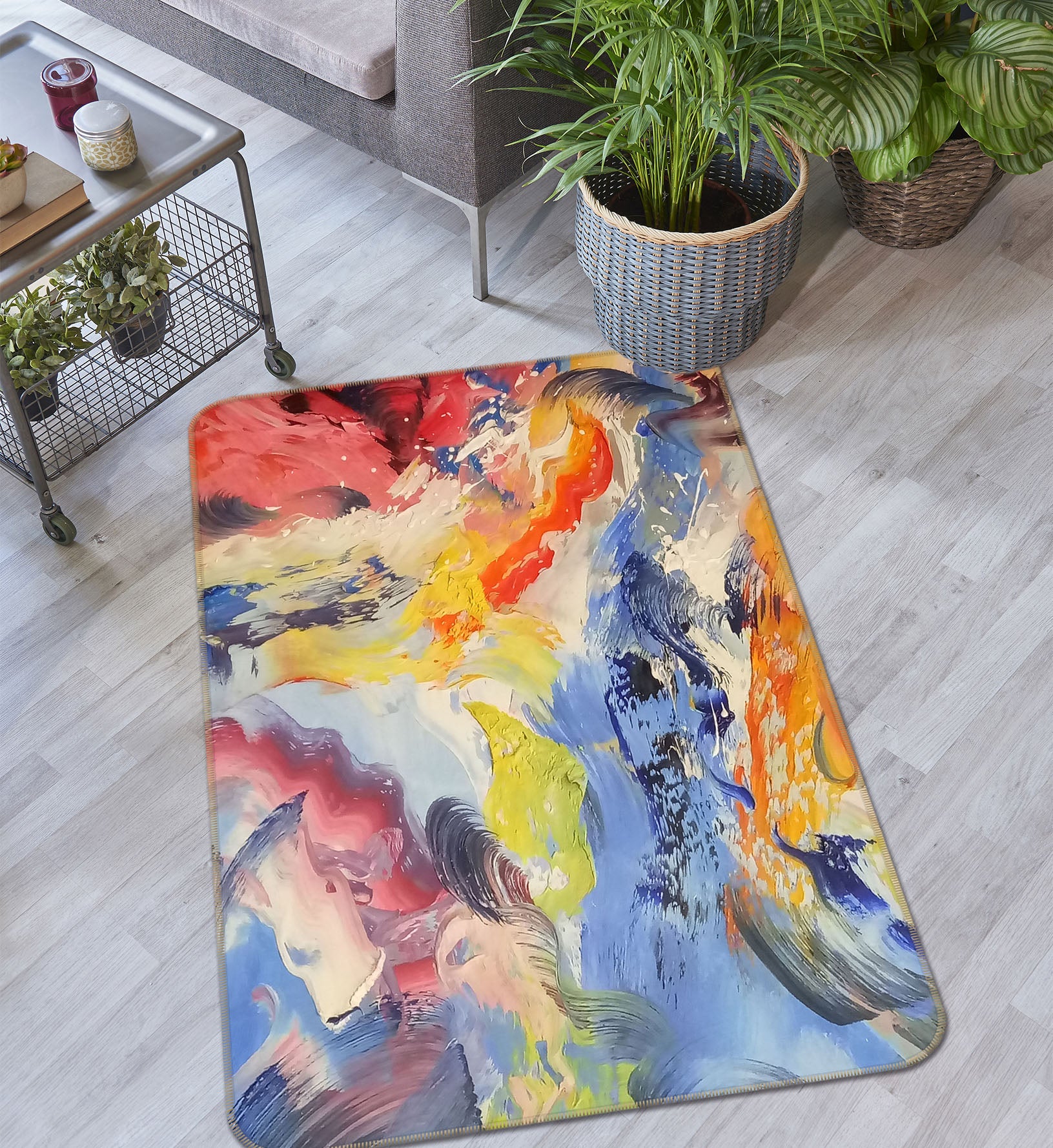 3D Colorful 27162 Non Slip Rug Mat