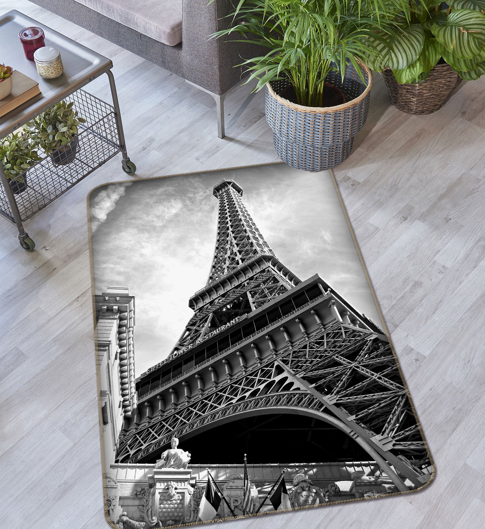 3D Building Eiffel Tower 32150 Non Slip Rug Mat
