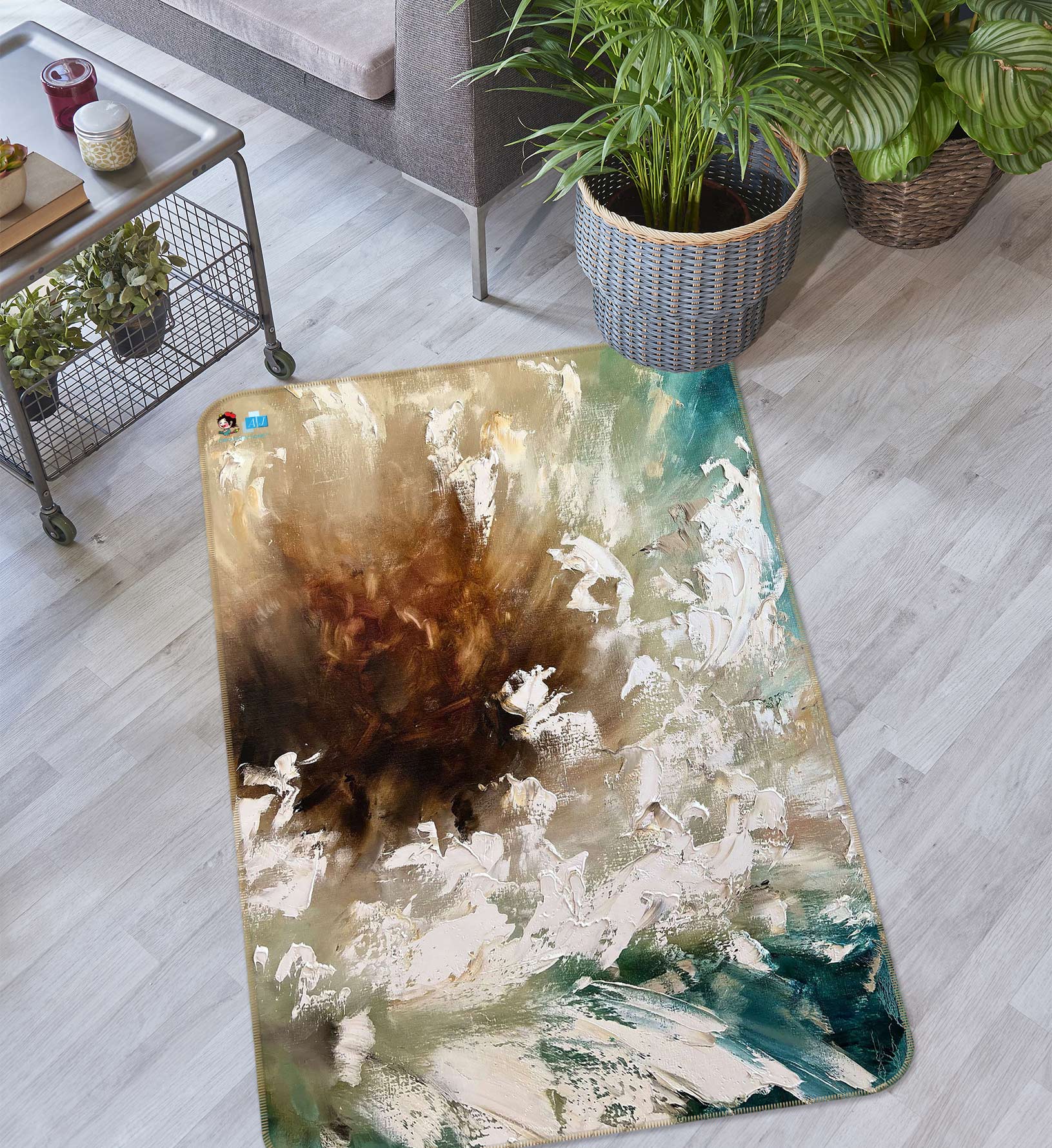 3D Blooming Flower 1183 Skromova Marina Rug Non Slip Rug Mat