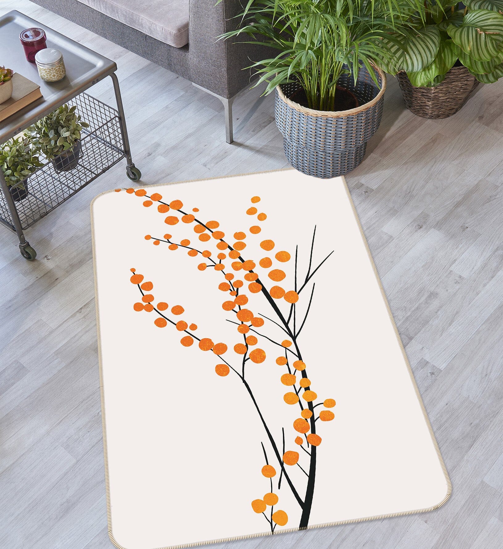3D Plum Pattern 1138 Boris Draschoff Rug Non Slip Rug Mat Mat AJ Creativity Home