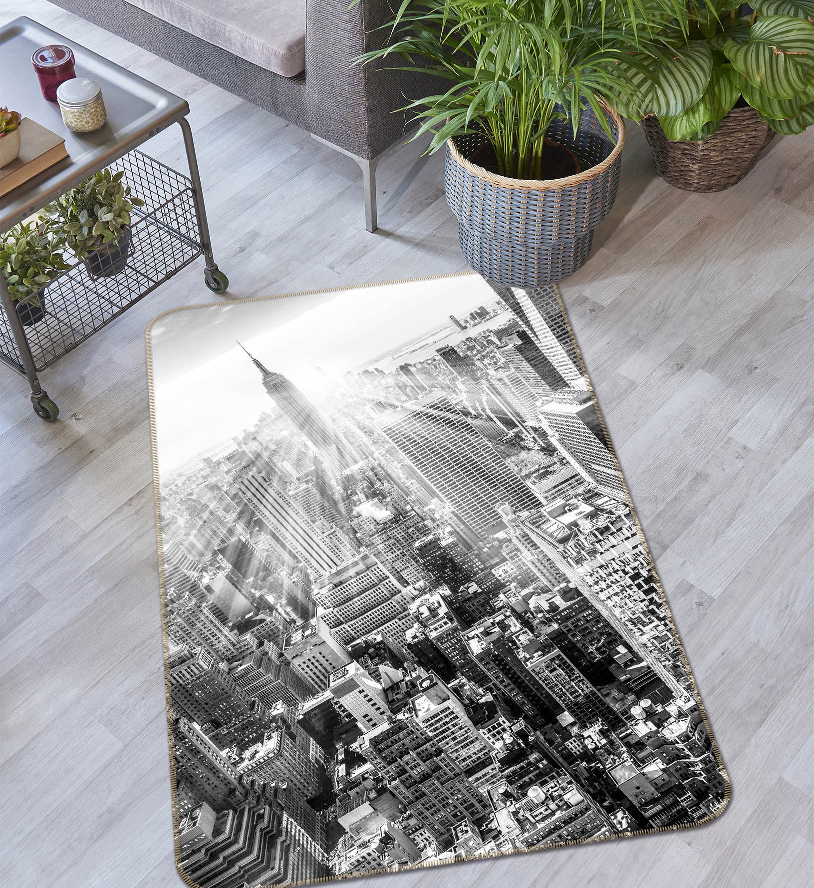 3D High-Rise Building 34222 Non Slip Rug Mat