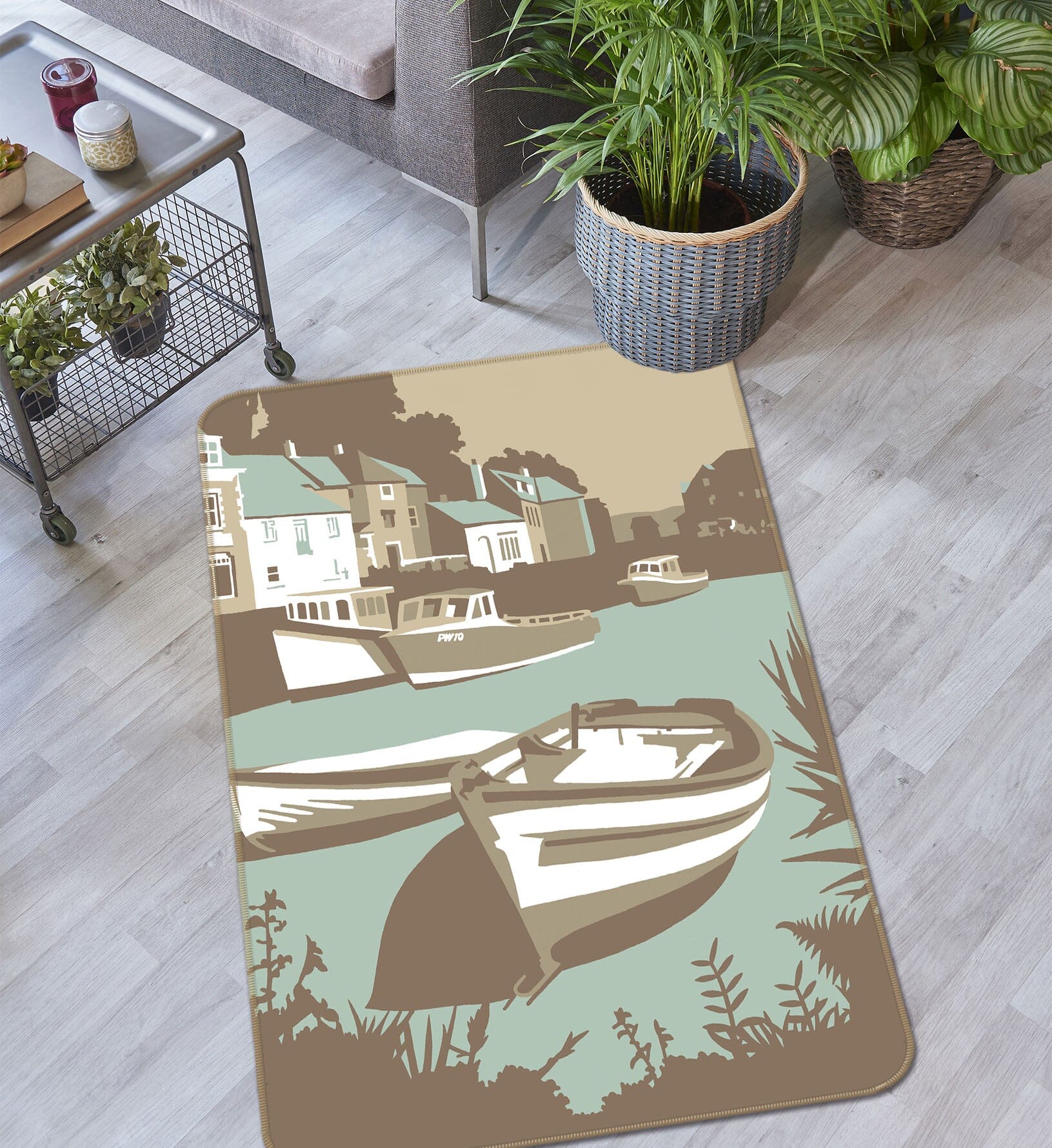 3D Padstow 1128 Steve Read Rug Non Slip Rug Mat Mat AJ Creativity Home