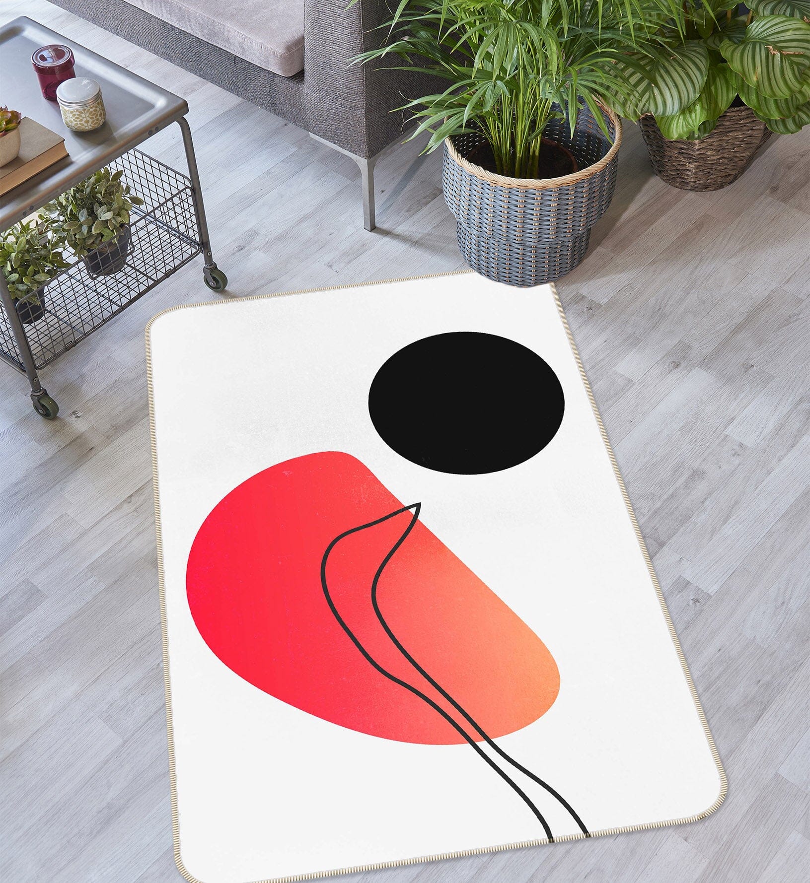 3D Splicing Humanoid 1004 Boris Draschoff Rug Non Slip Rug Mat Mat AJ Creativity Home