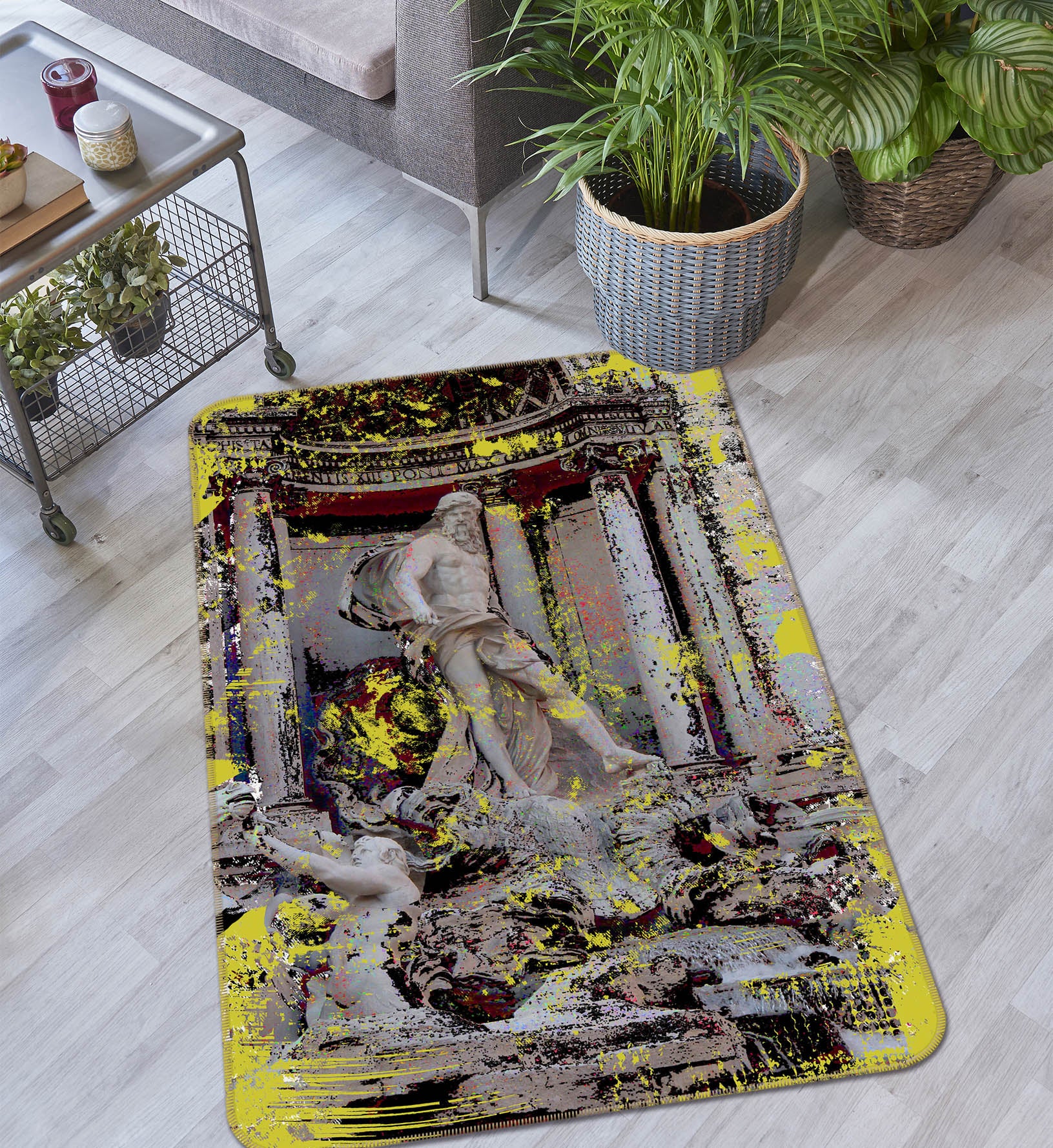 3D Building Statue 32135 Non Slip Rug Mat