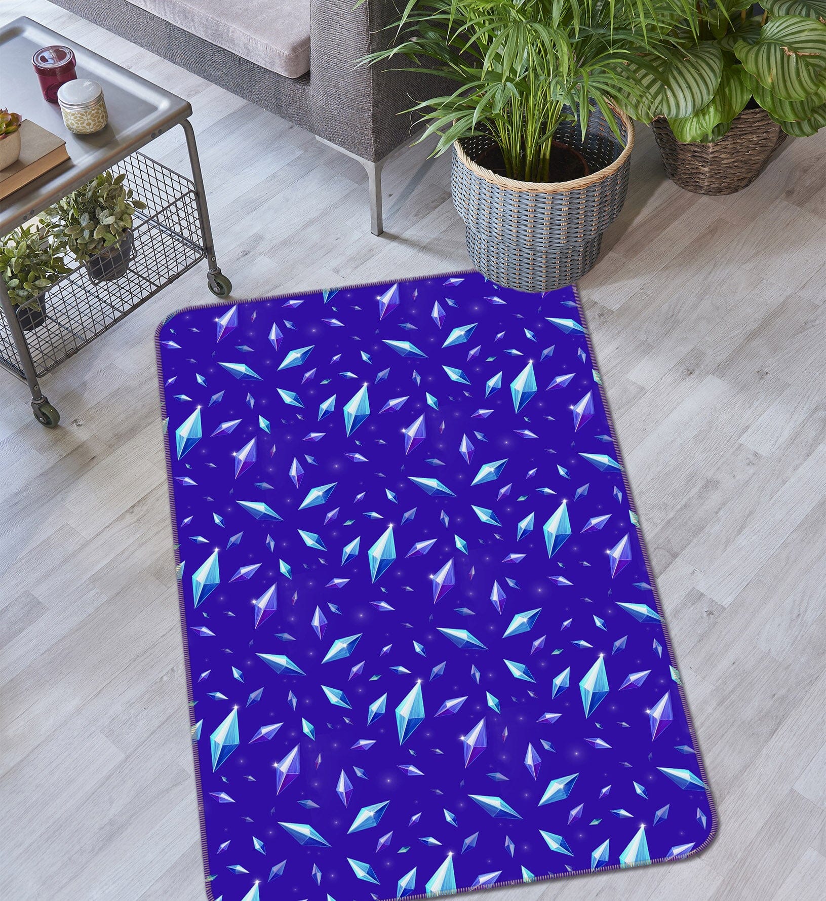 3D Blue Spots 3031 Rose Catherine Khan Rug Non Slip Rug Mat Mat AJ Creativity Home